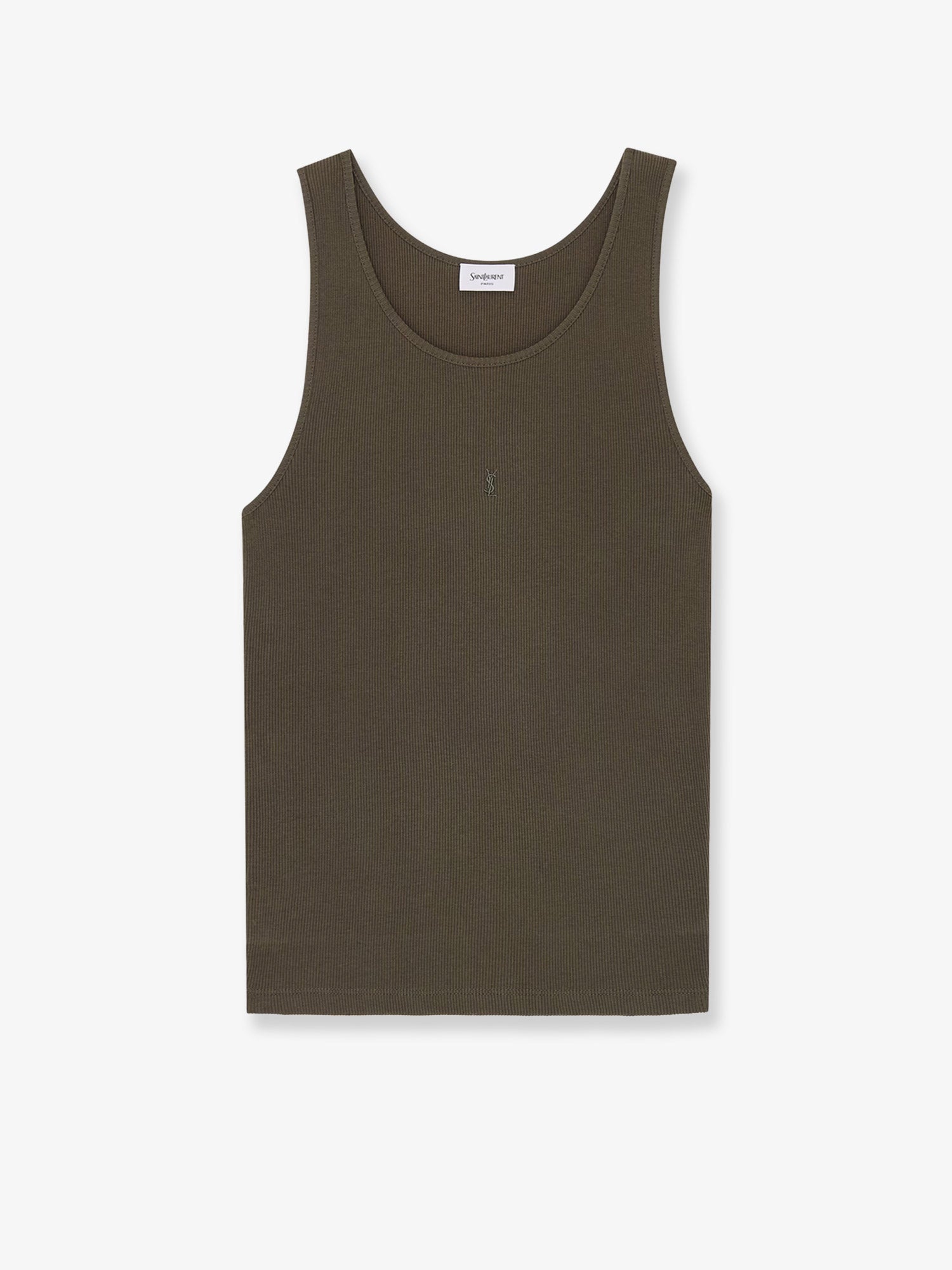 Saint Laurent Women Ribbed Cotton Top SAINT LAURENT
