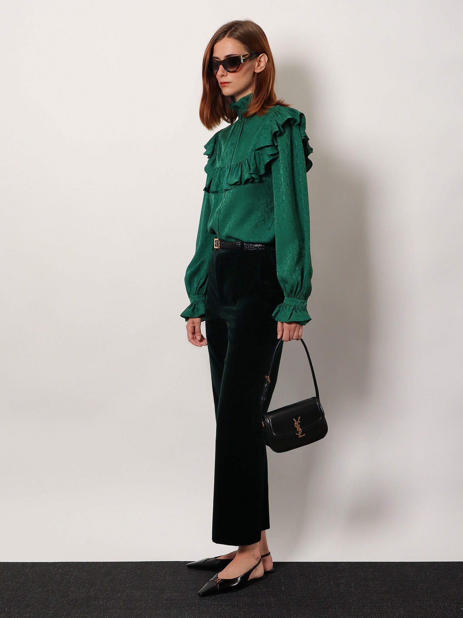 Saint Laurent Women Solferino Mini Leather Shoulder Bag SAINT LAURENT