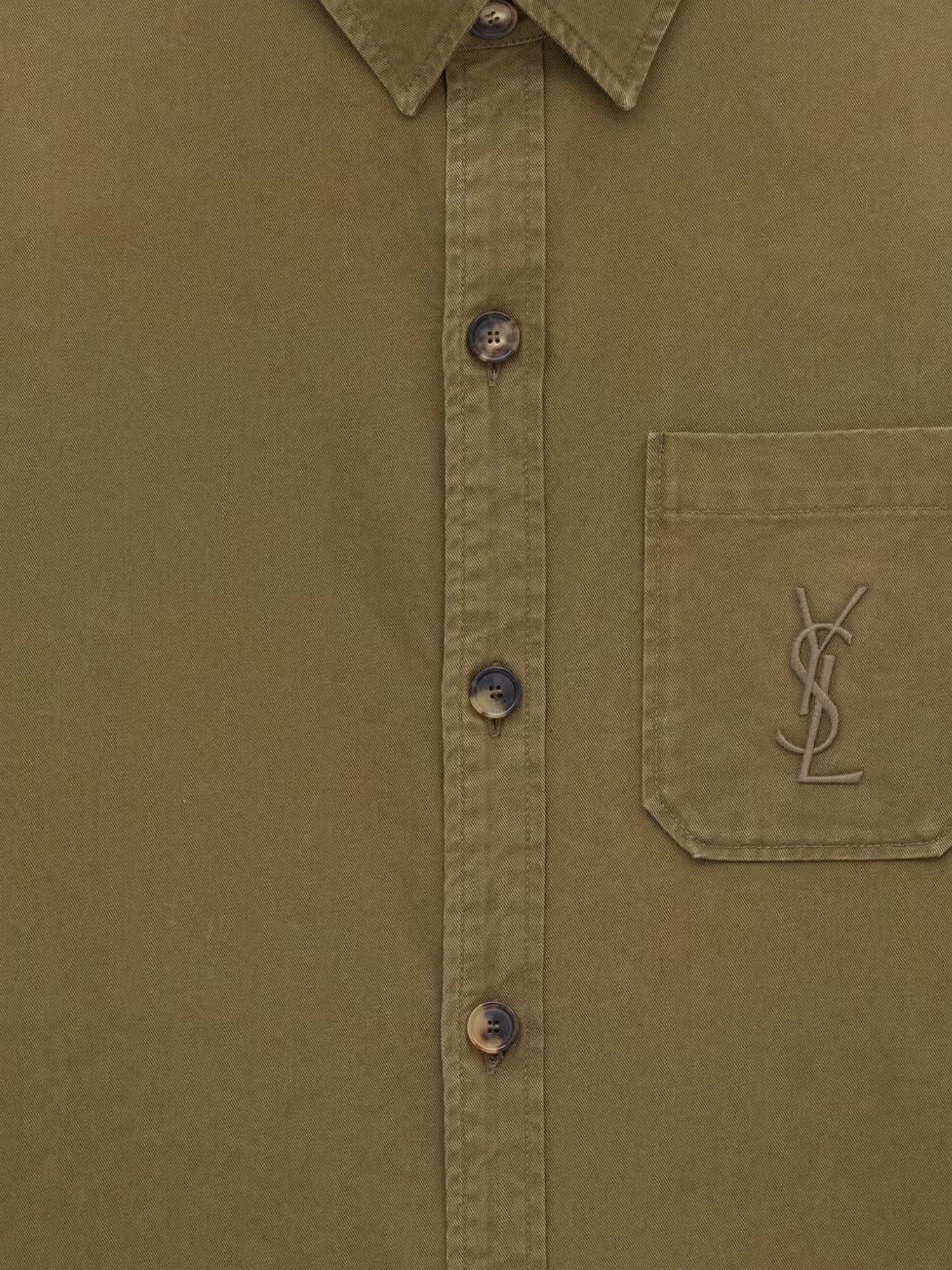Saint Laurent Women Cotton And Linen Shirt With Embroidery SAINT LAURENT