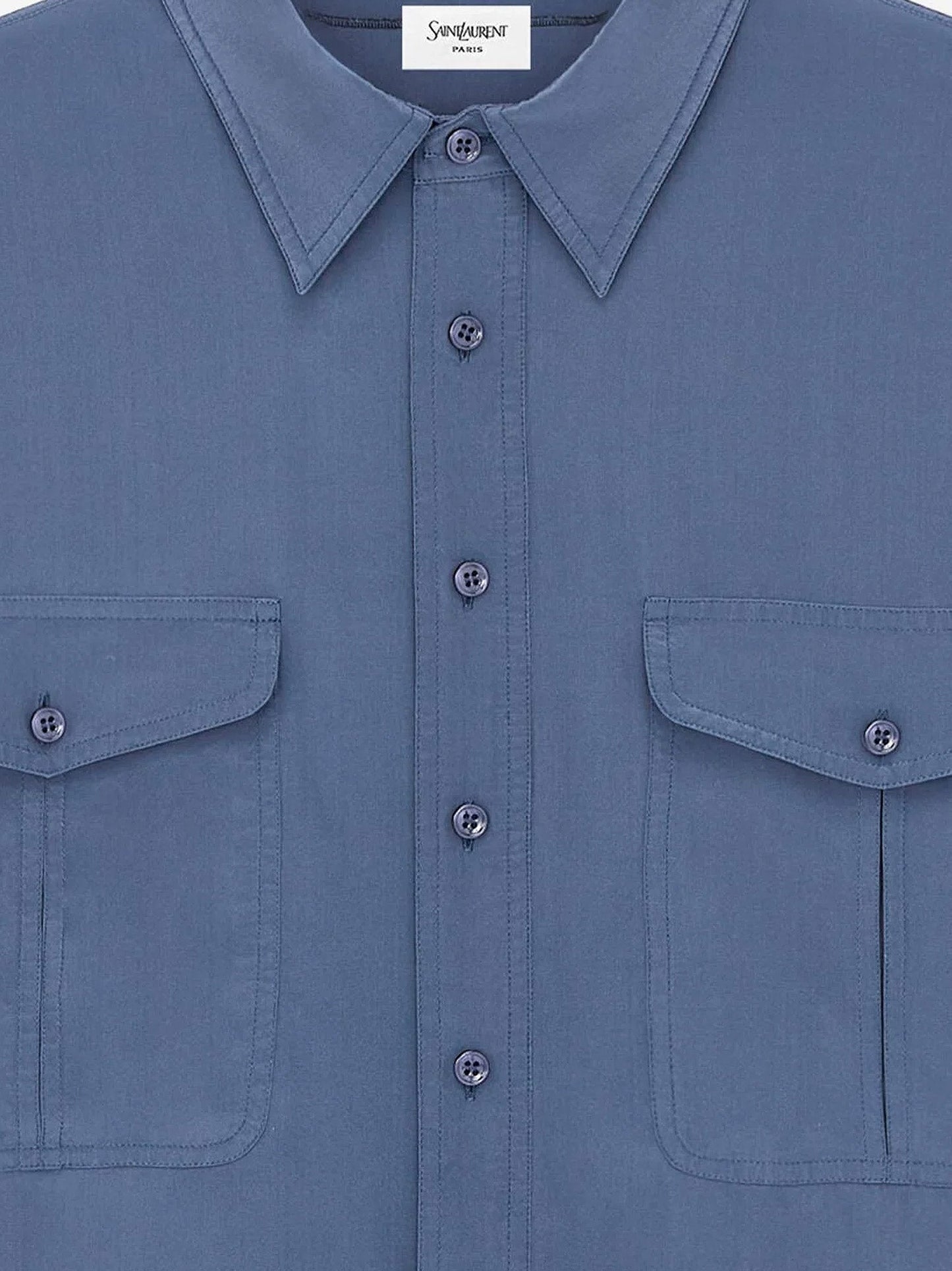 Saint Laurent Men Certified Viscose And Silk Shirt SAINT LAURENT