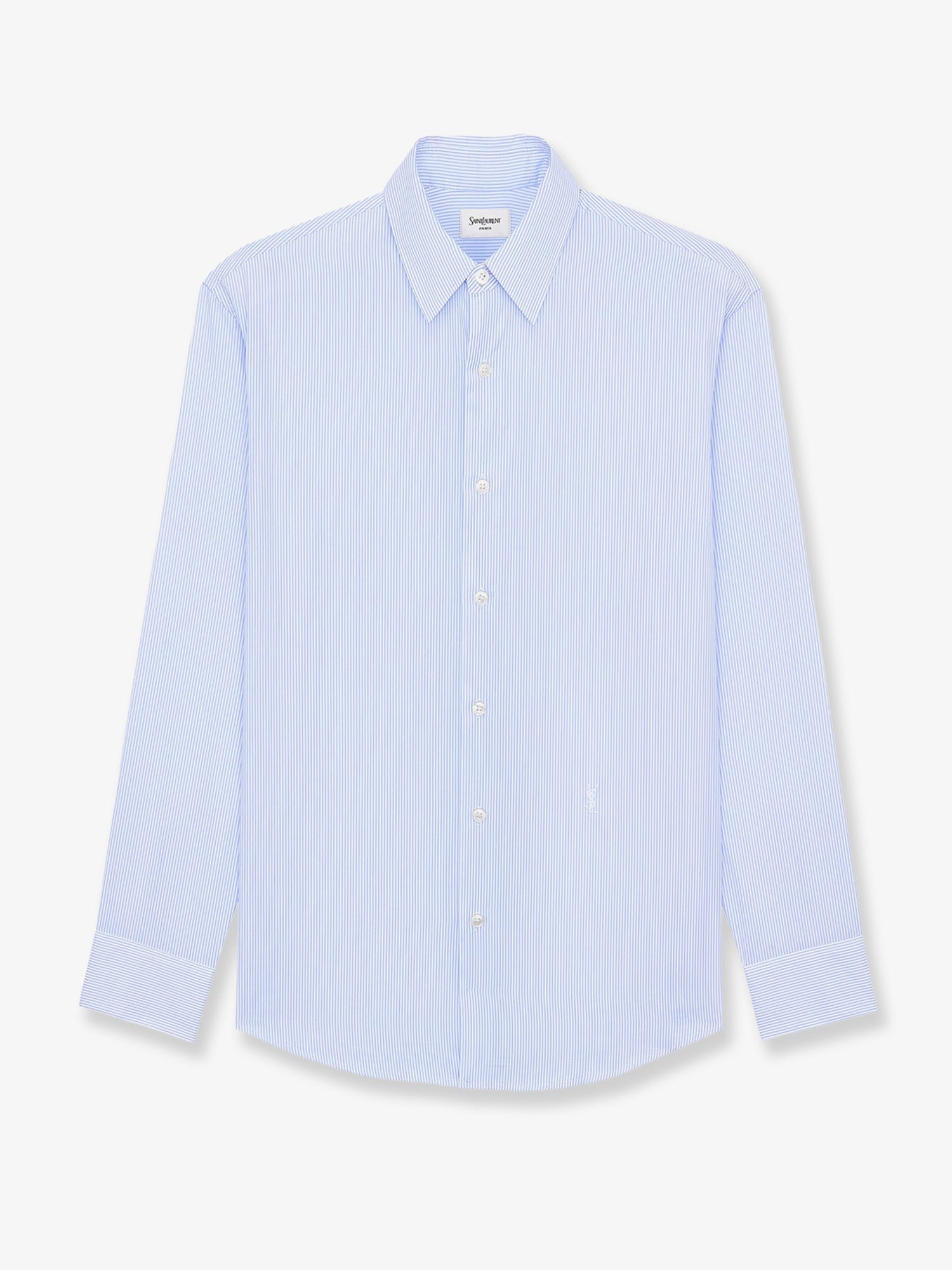 Saint Laurent Men Cassandre Cotton Shirt With Striped Pattern SAINT LAURENT