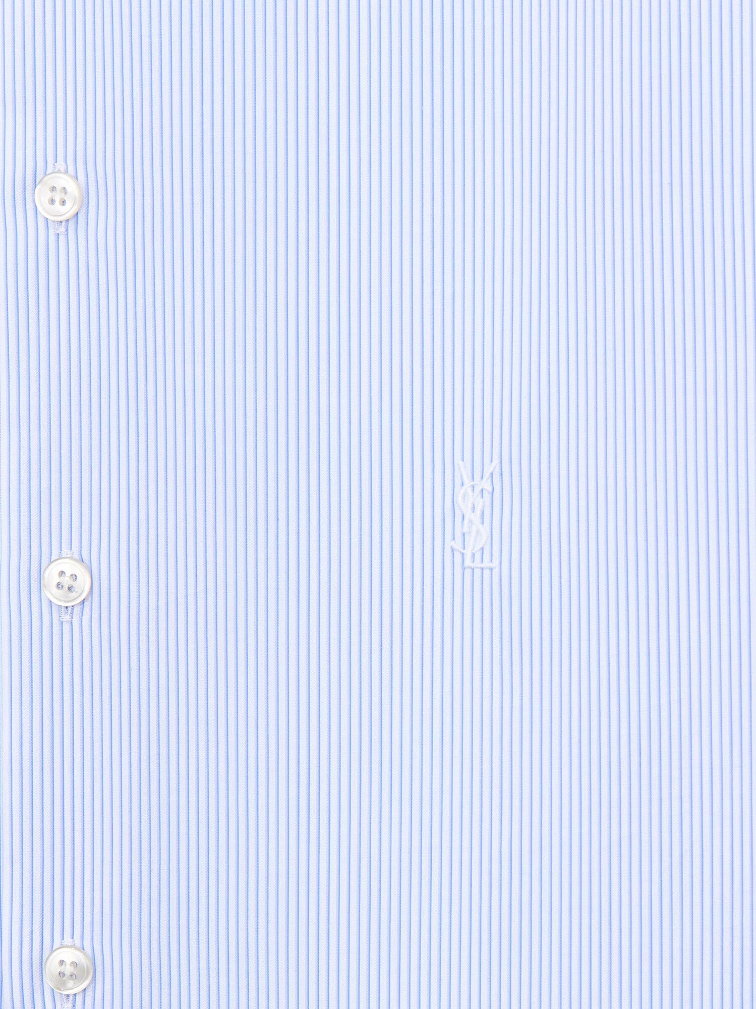 Saint Laurent Men Cassandre Cotton Shirt With Striped Pattern SAINT LAURENT