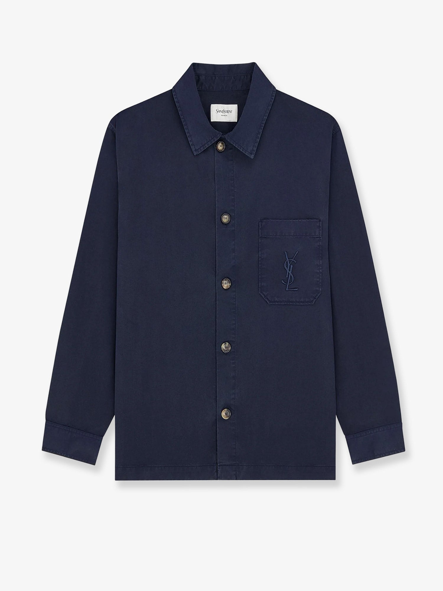 Saint Laurent Men Cassandre Certified Cotton Overshirt SAINT LAURENT