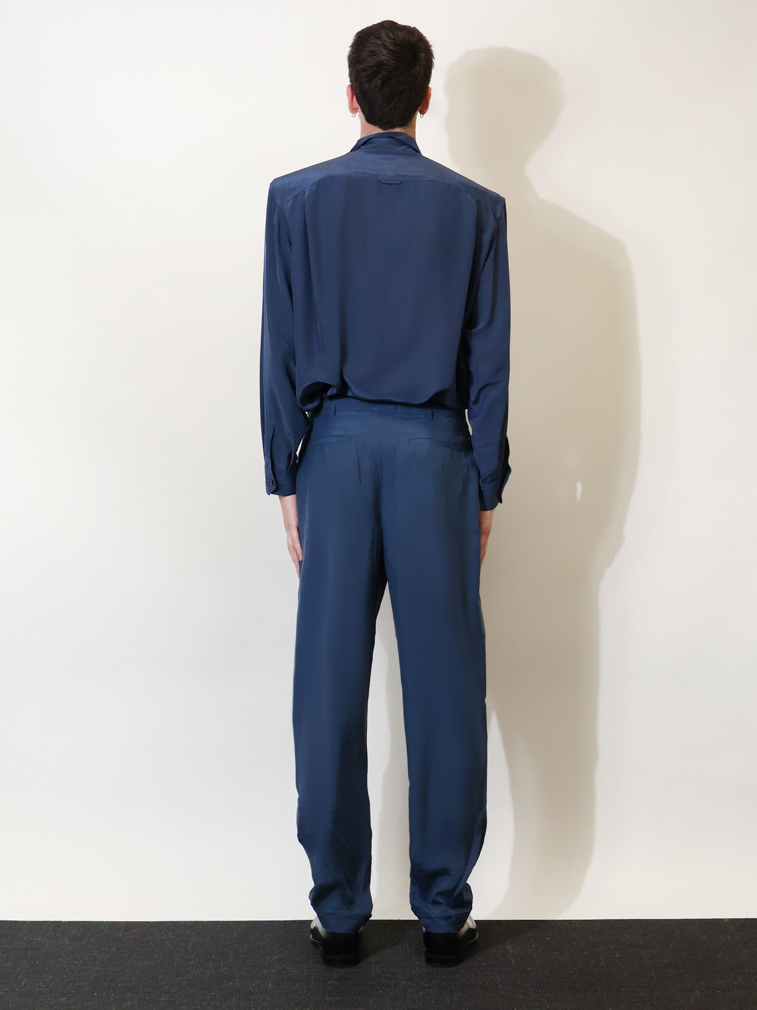 Saint Laurent Men Silk Trousers With Belt SAINT LAURENT