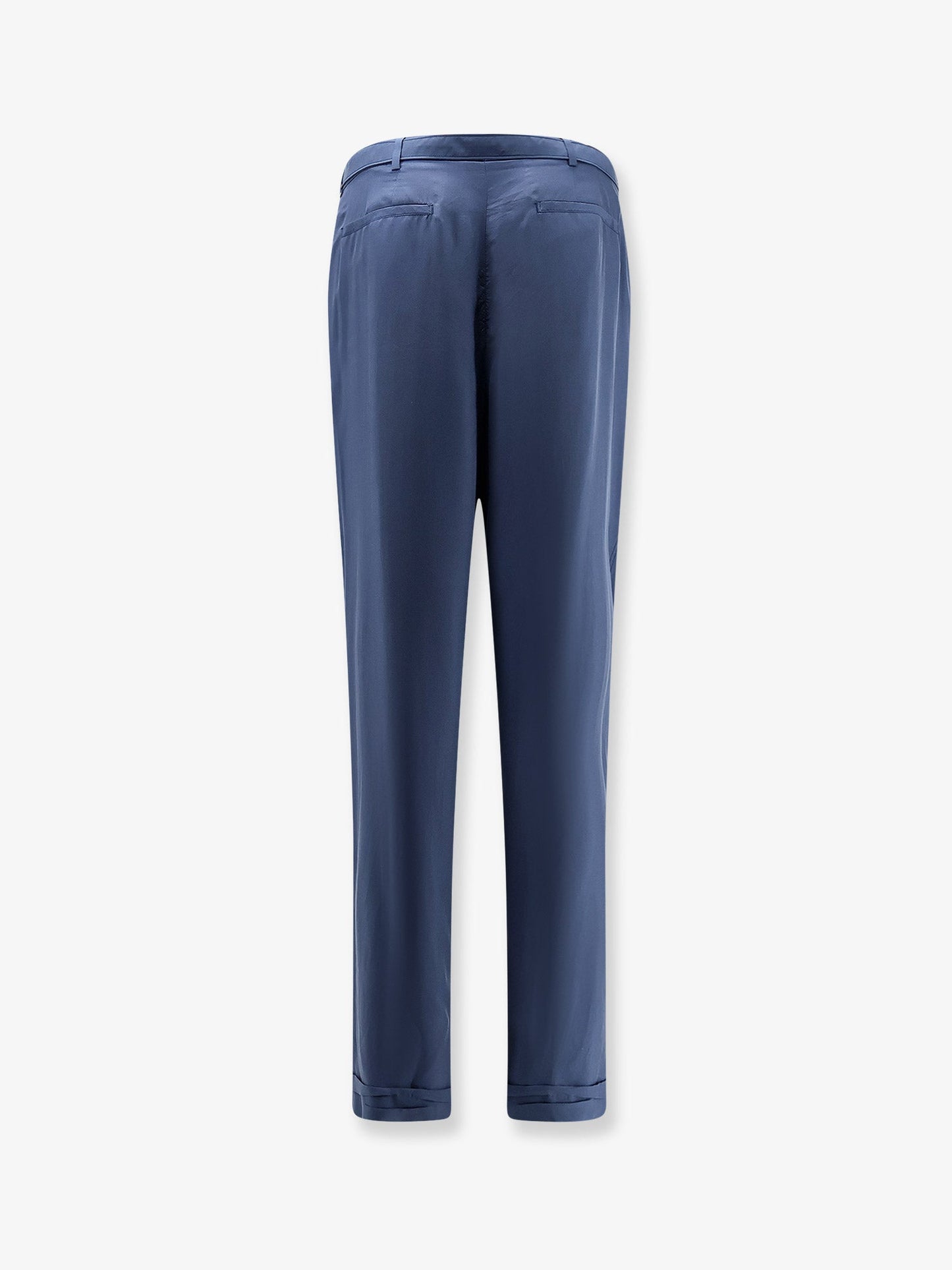 Saint Laurent Men Silk Trousers With Belt SAINT LAURENT