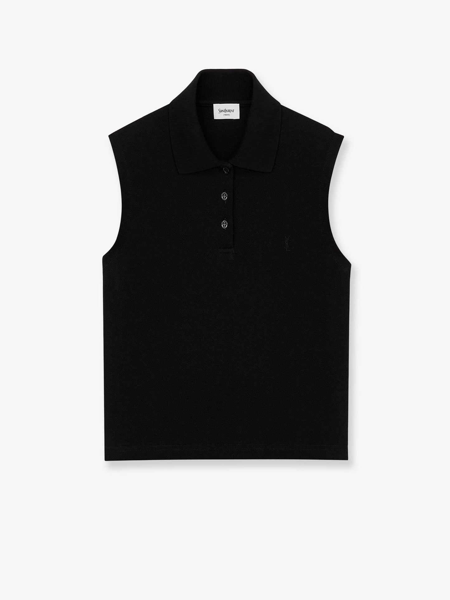 Saint Laurent Women Cassandre Cotton Polo Shirt SAINT LAURENT