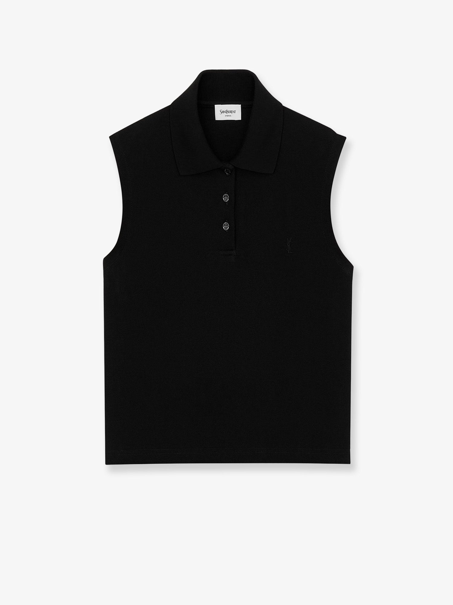 Saint Laurent Women Cassandre Cotton Polo Shirt SAINT LAURENT