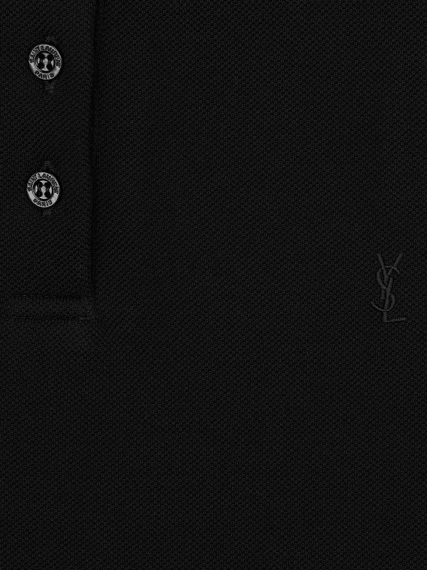 Saint Laurent Women Cassandre Cotton Polo Shirt SAINT LAURENT