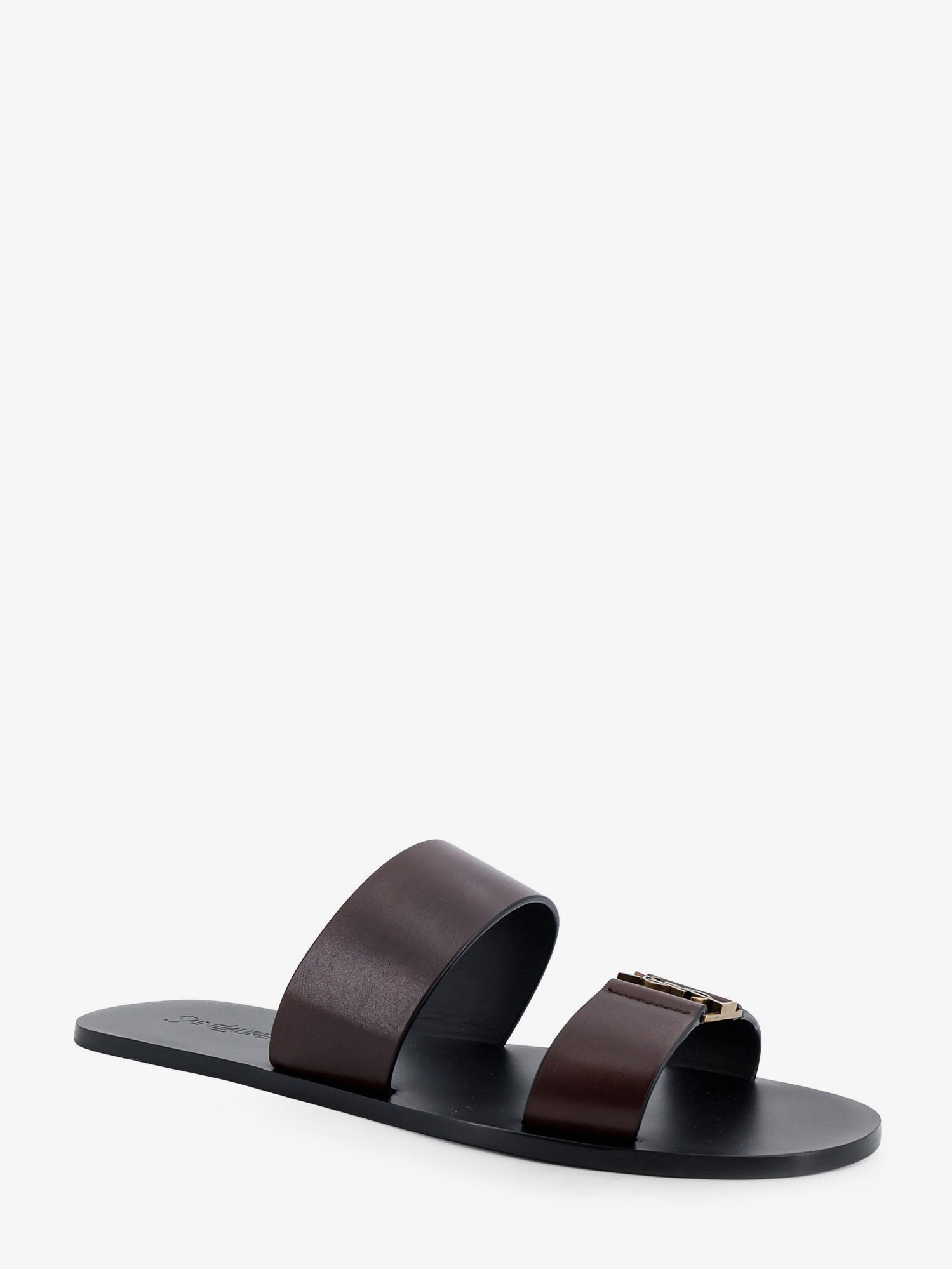 Saint Laurent Men Babylone Leather Sandals SAINT LAURENT