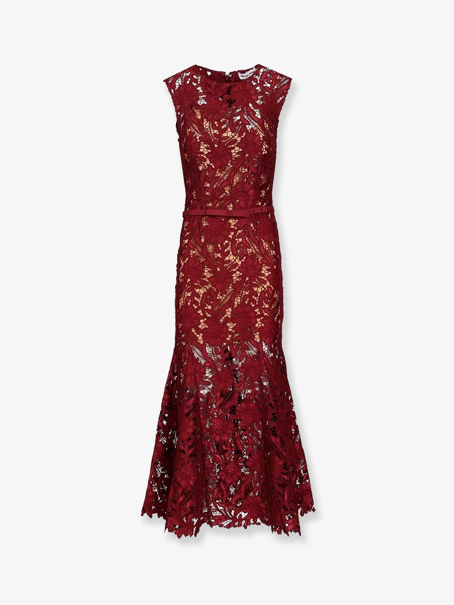 Self Portrait Women Lace Midi Dress With Belt SELF-PORTRAIT