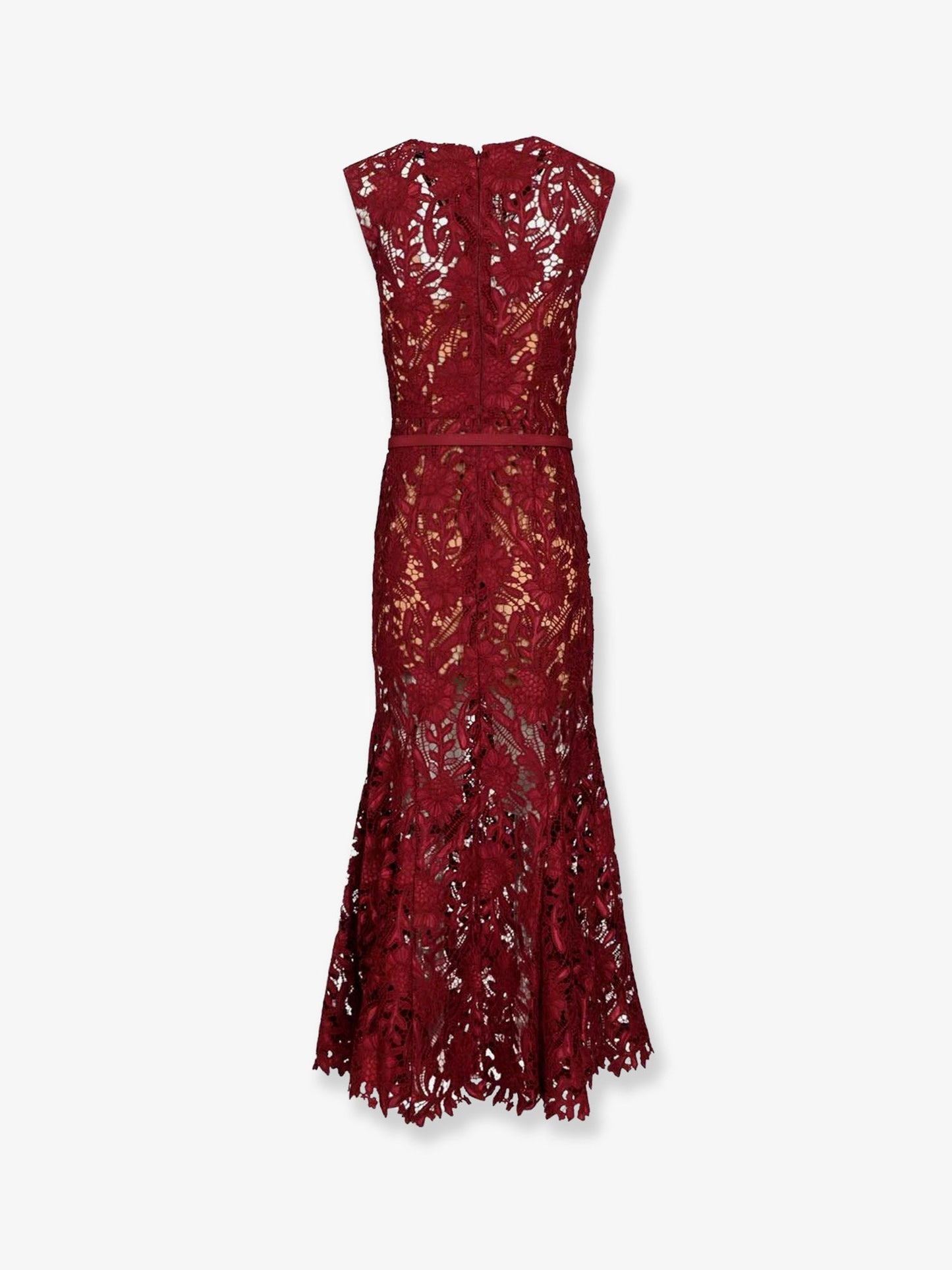 Self Portrait Women Lace Midi Dress With Belt SELF-PORTRAIT