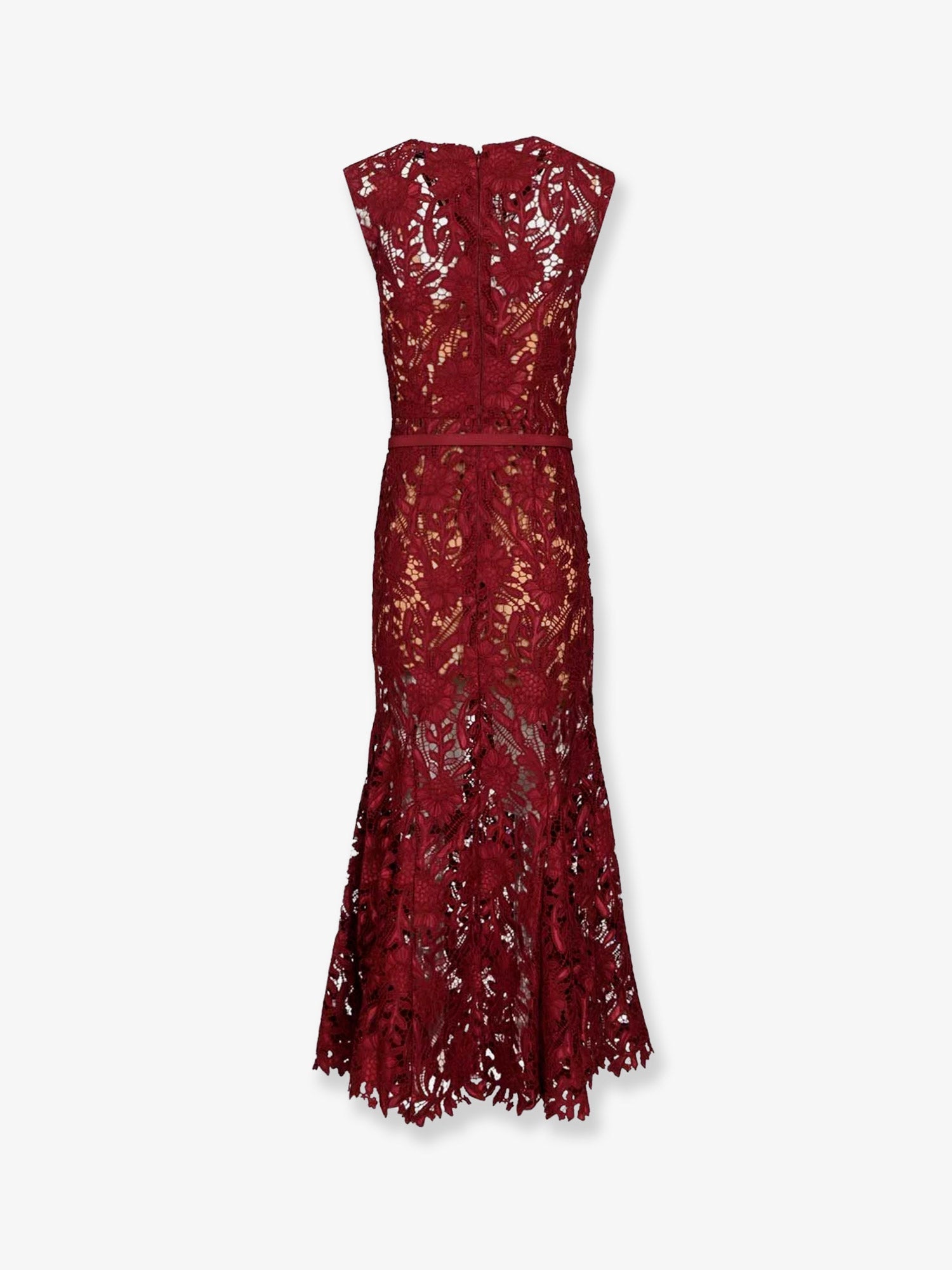 Self Portrait Women Lace Midi Dress With Belt SELF-PORTRAIT