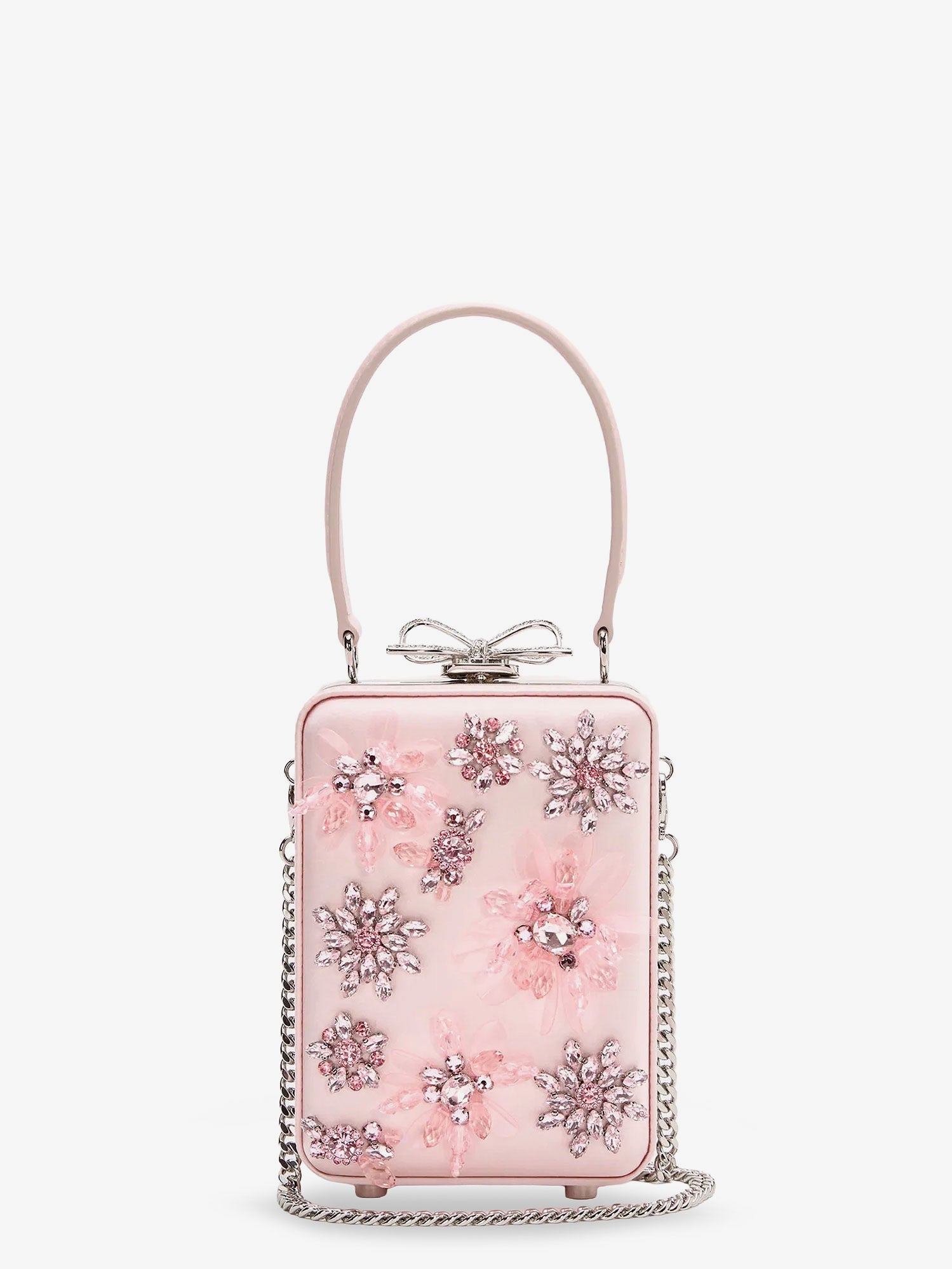 Self Portrait Women Satin Crossbody Bag With Crystal Details SELF-PORTRAIT