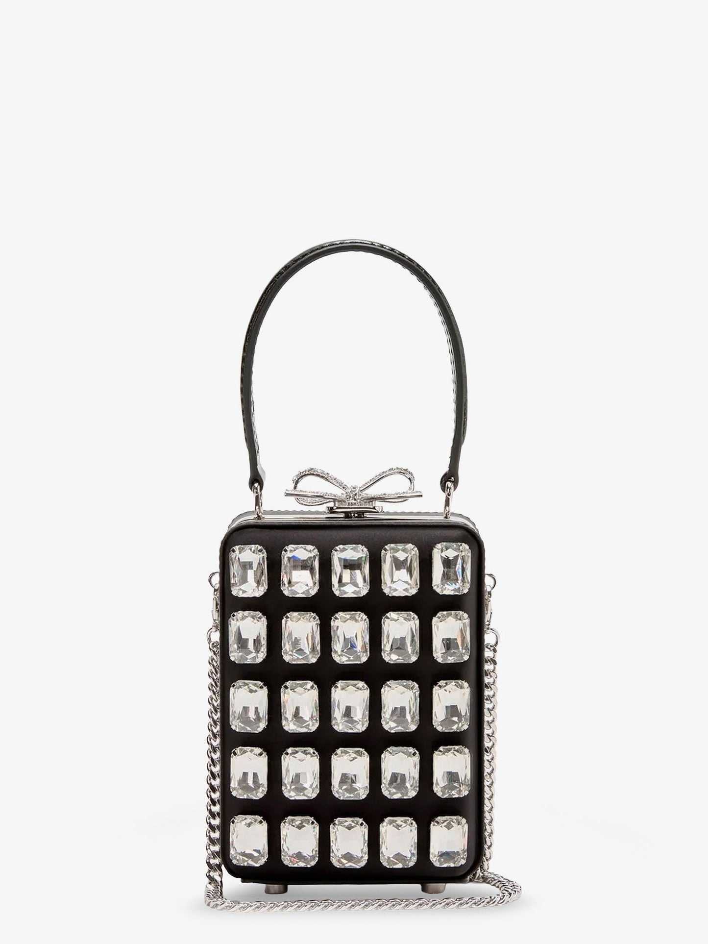 Self Portrait Women Satin Shoulder Bag With Crystals SELF-PORTRAIT