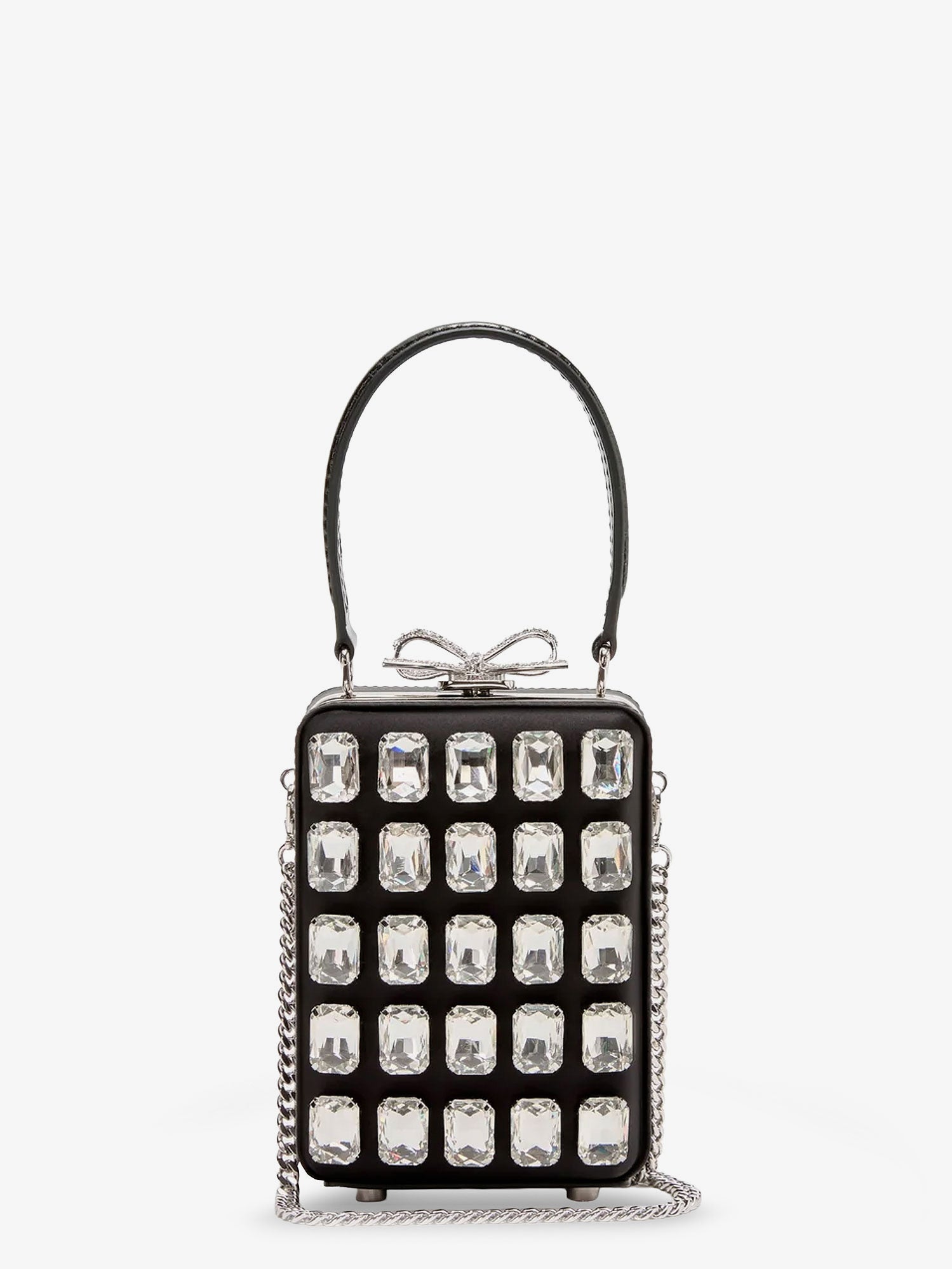 Self Portrait Women Satin Shoulder Bag With Crystals SELF-PORTRAIT