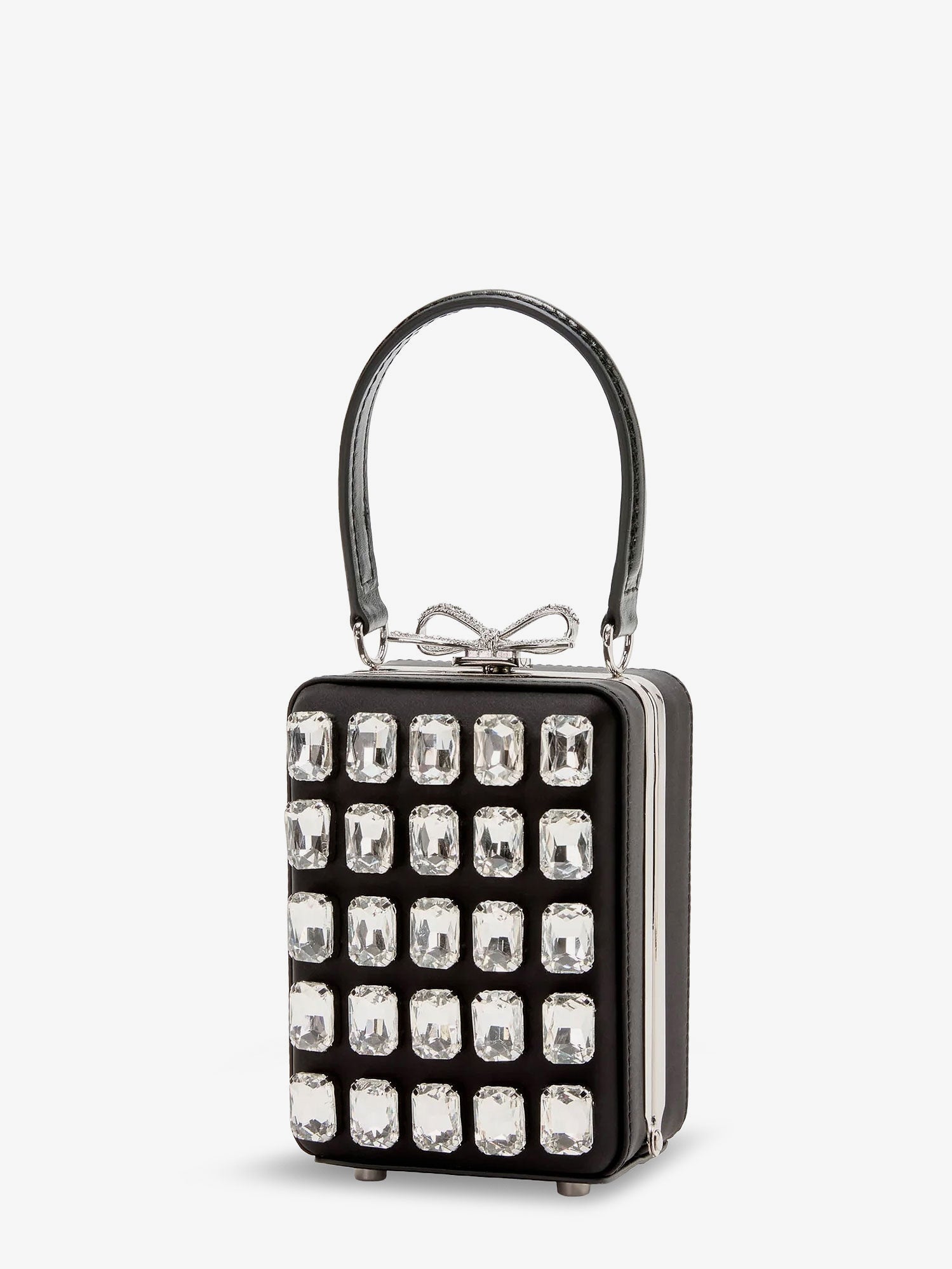 Self Portrait Women Satin Shoulder Bag With Crystals SELF-PORTRAIT