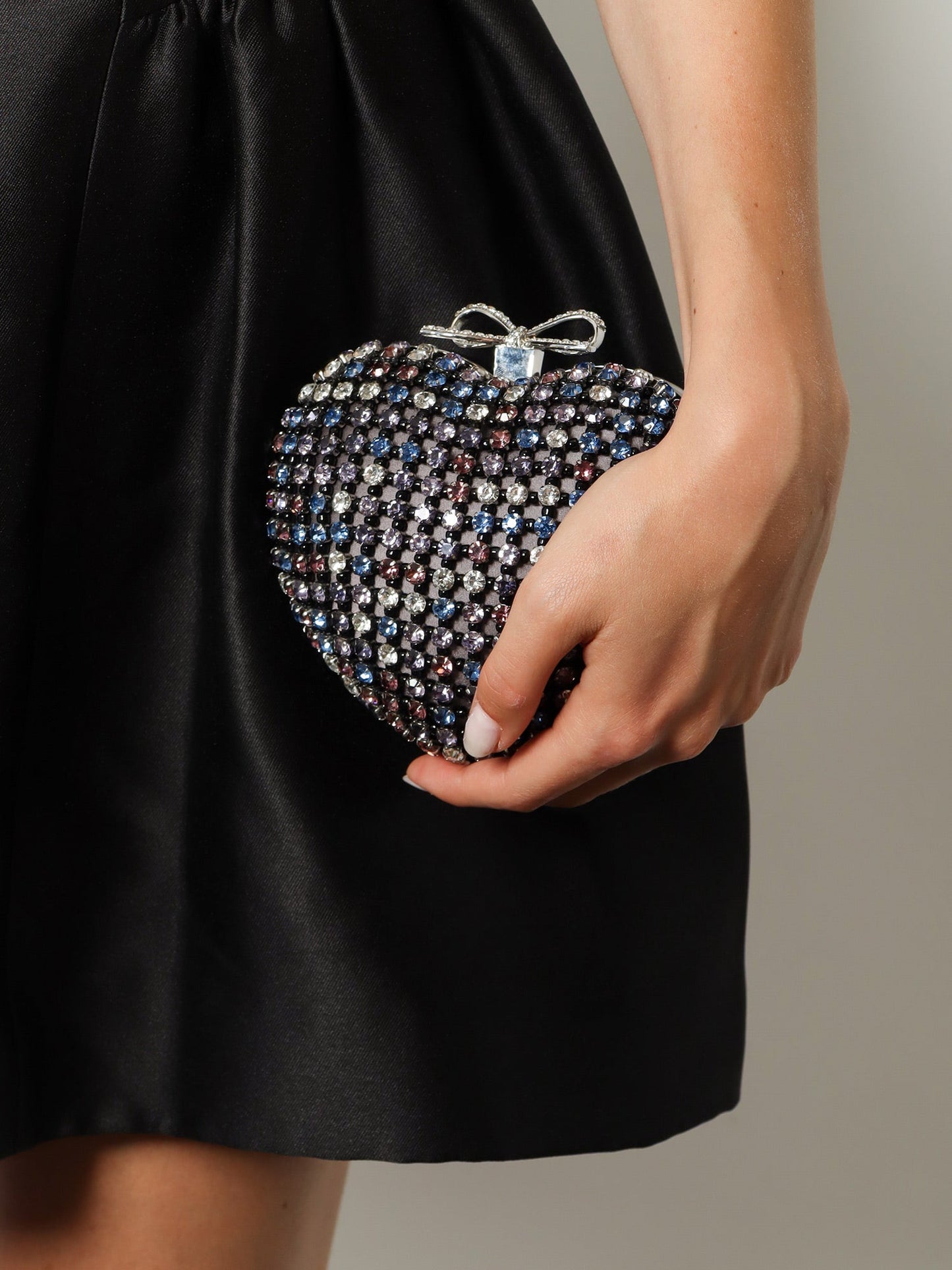 Self Portrait Women Crystal Heart Clutch Bag SELF-PORTRAIT