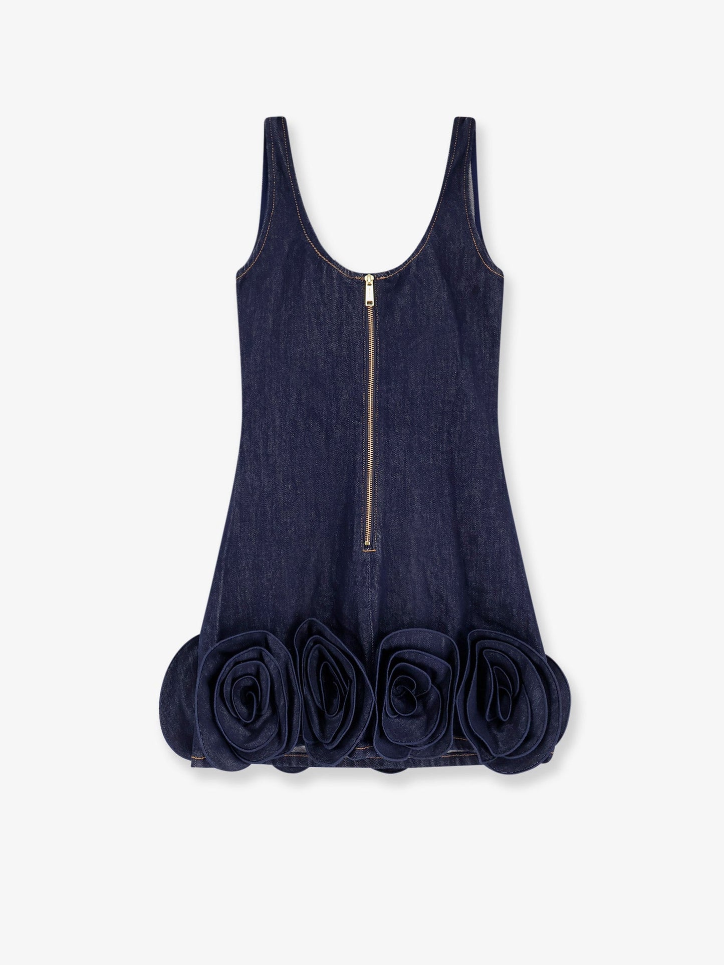 Self Portrait Women Denim Mini Dress With 3D Flowers SELF-PORTRAIT