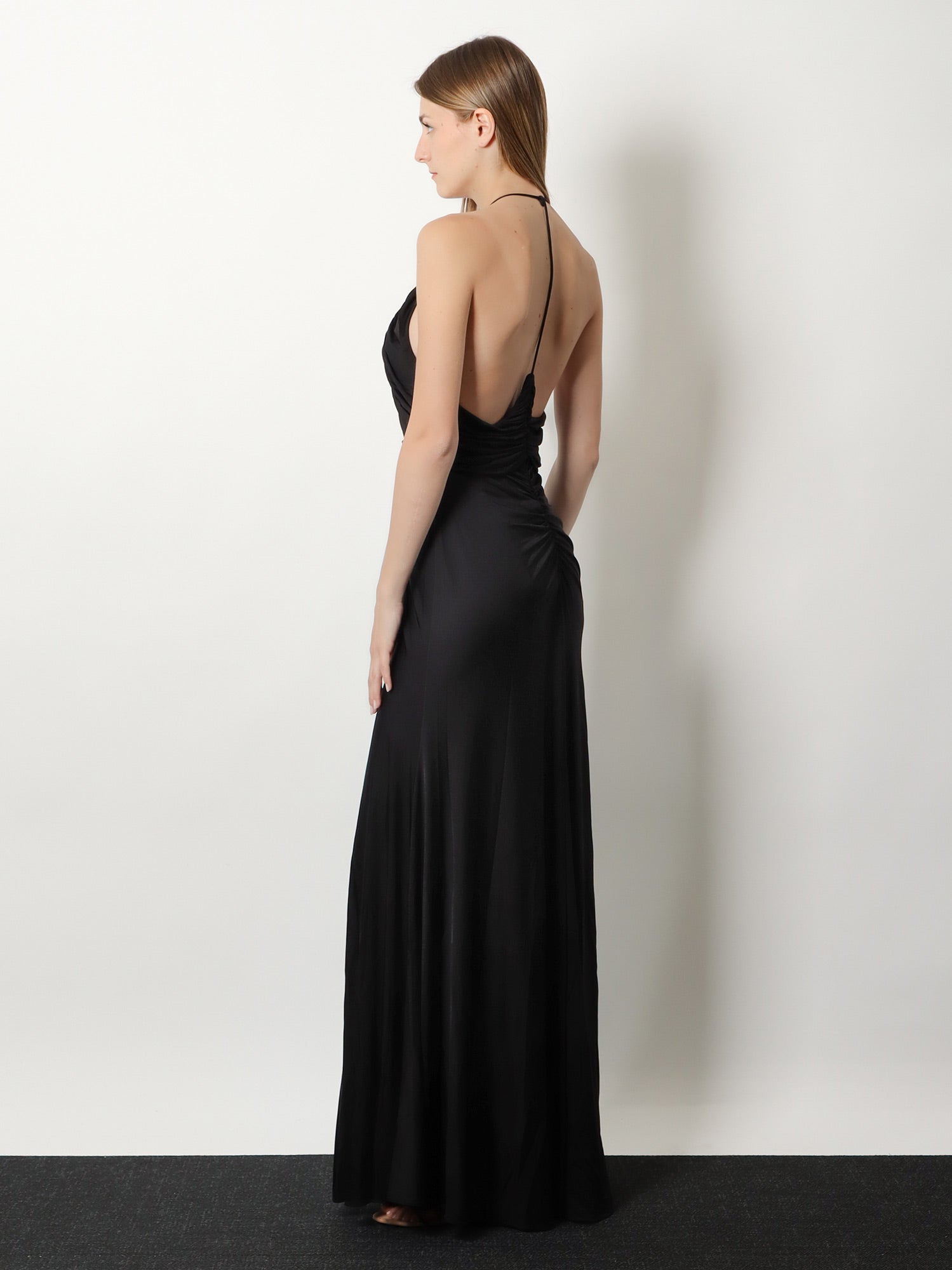 Self Portrait Women Gathered Jersey Long Dress SELF-PORTRAIT