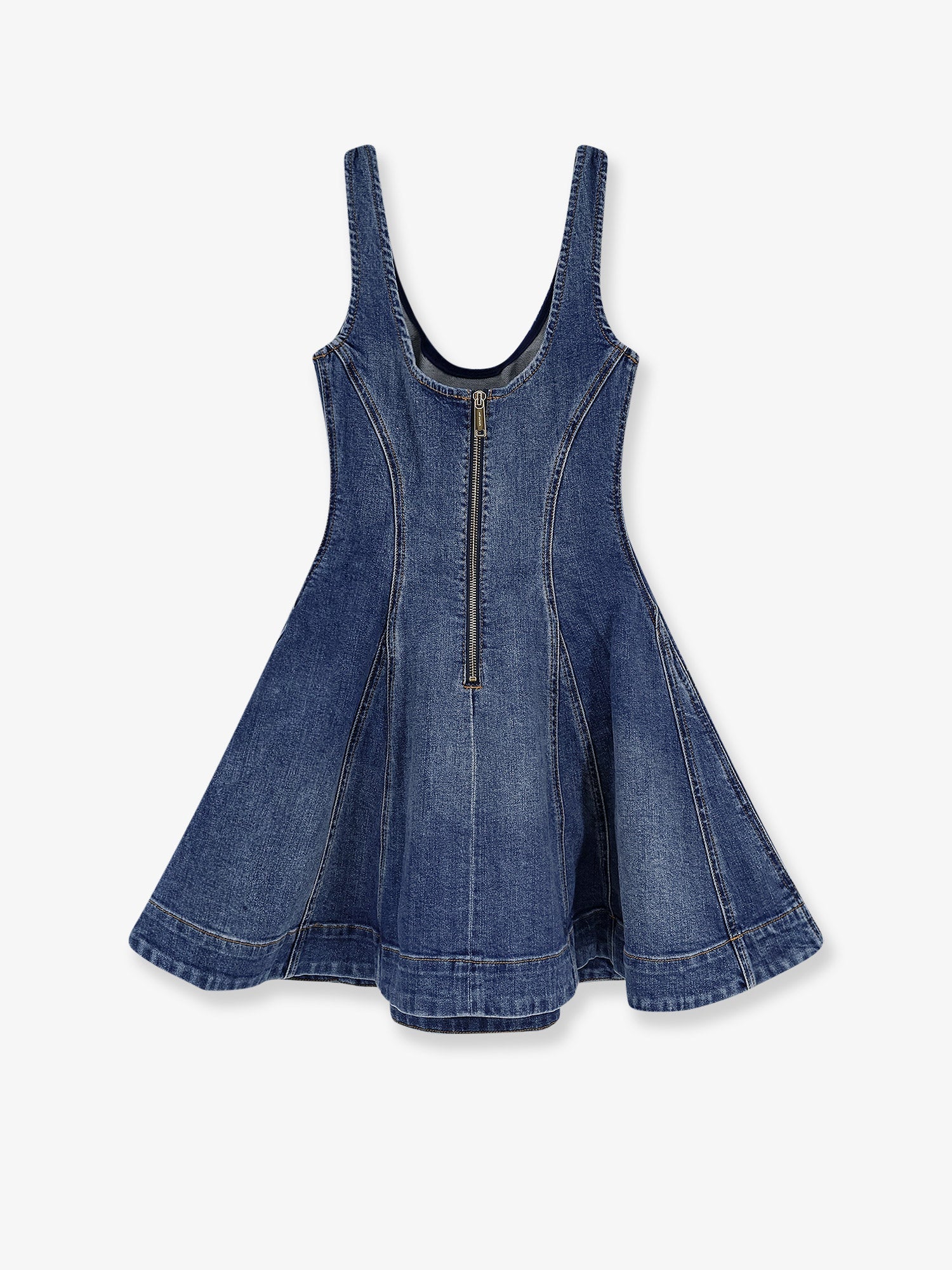 Self Portrait Women Flared Denim Mini Dress SELF-PORTRAIT