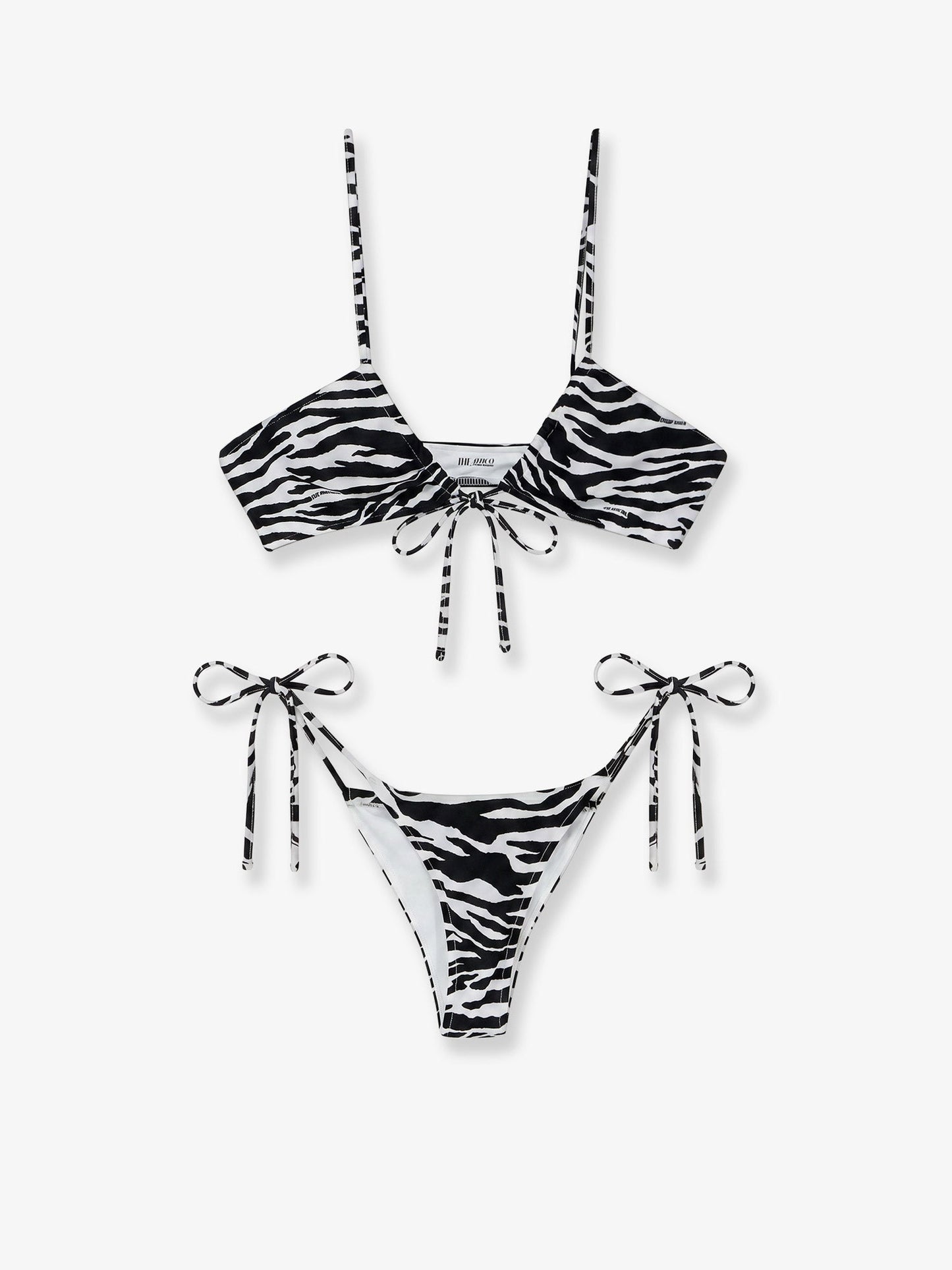 The Attico Women The Attico Il Primo Bagno Lycra Bikini With Zebra Print THE ATTICO