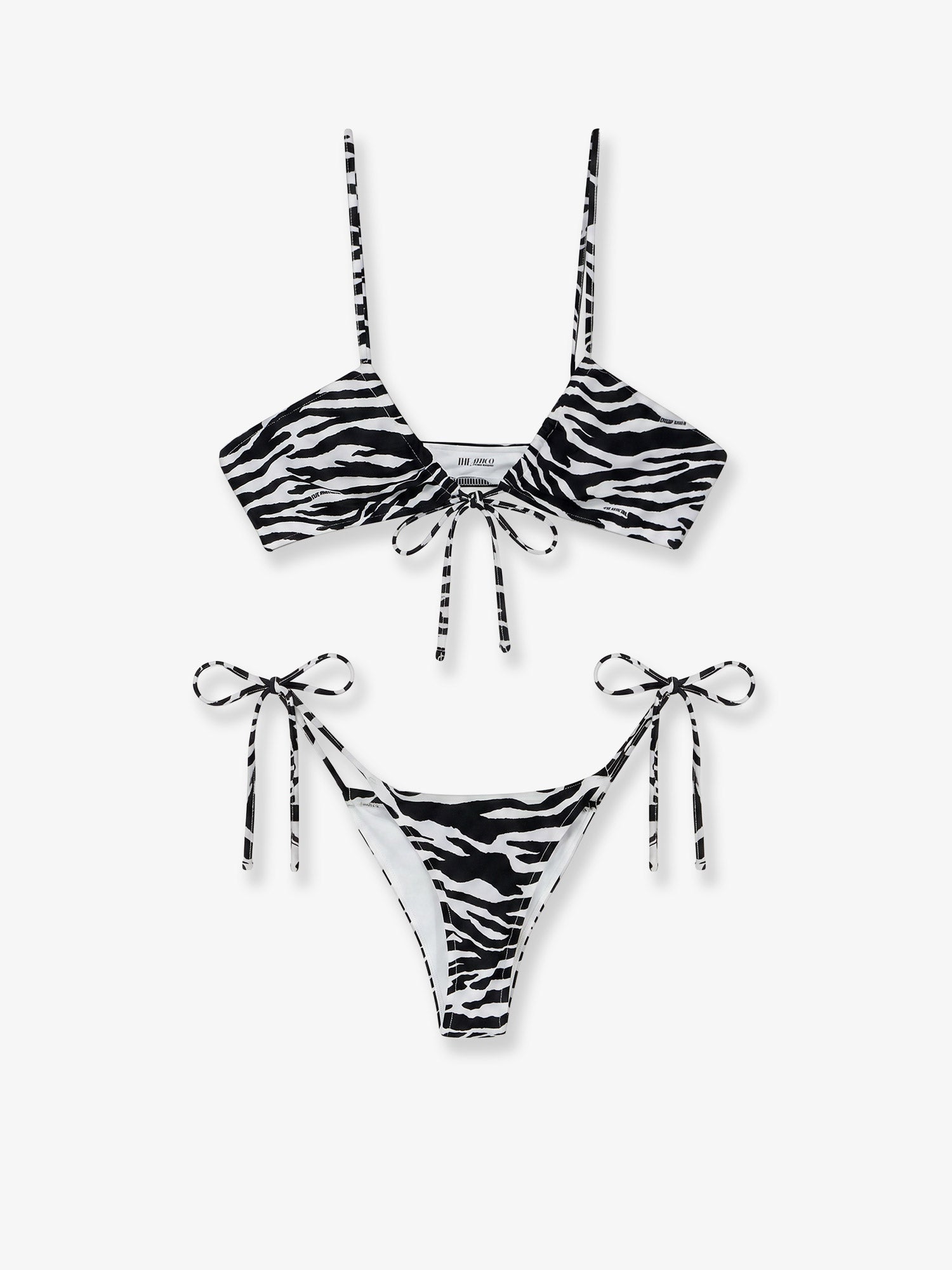 The Attico Women The Attico Il Primo Bagno Lycra Bikini With Zebra Print THE ATTICO