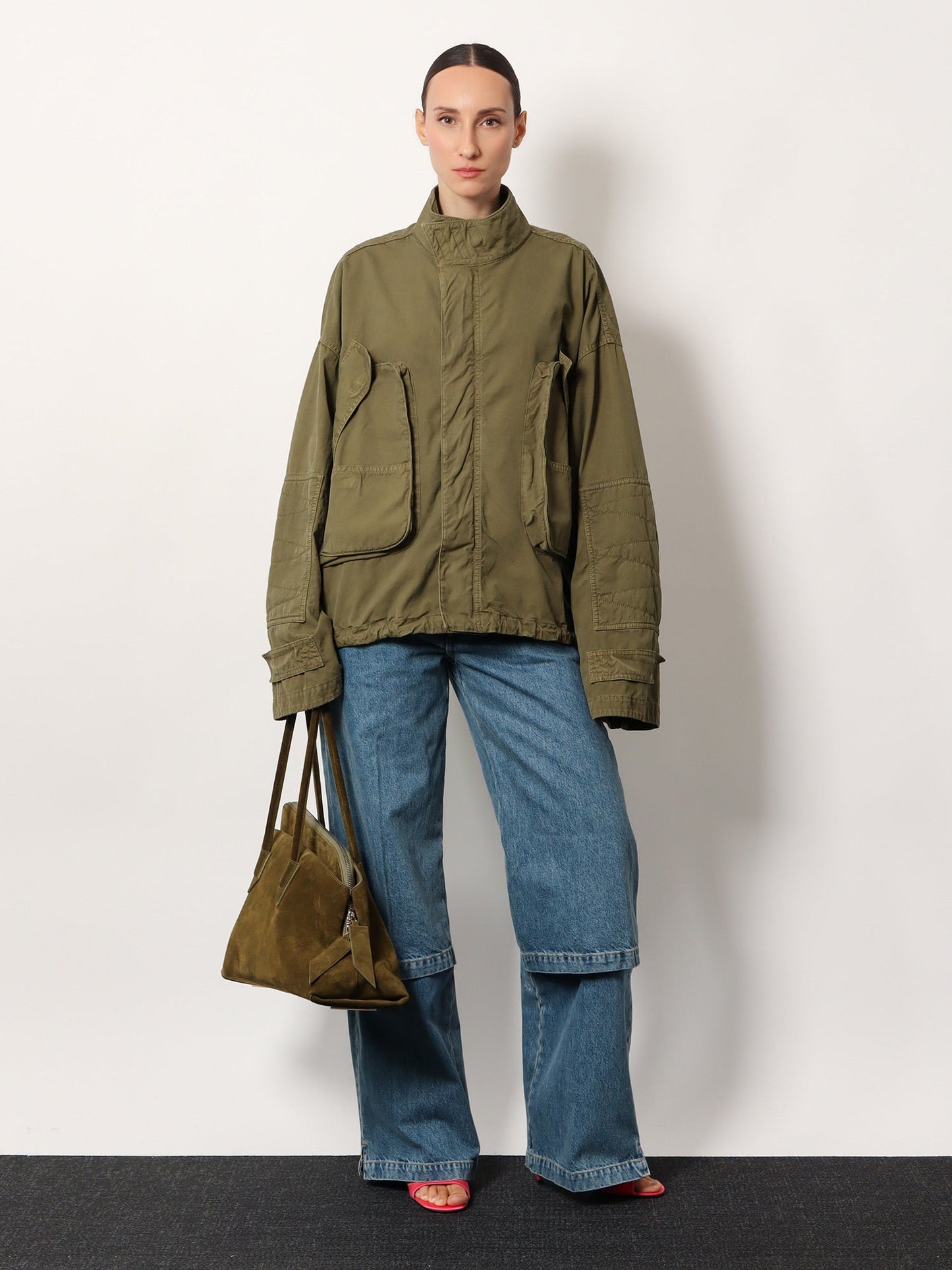 The Attico Women Military Cotton Bomber