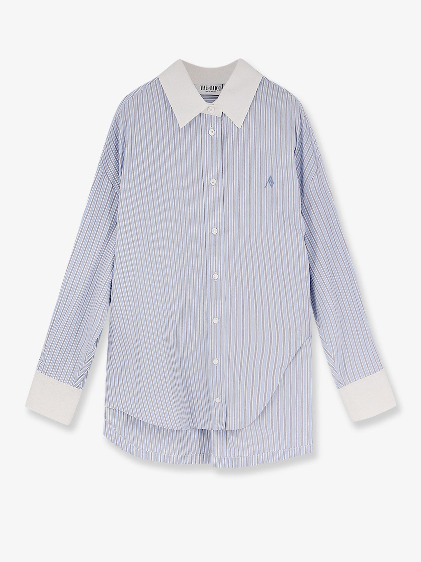 The Attico Women Oversize Striped Cotton Shirt THE ATTICO