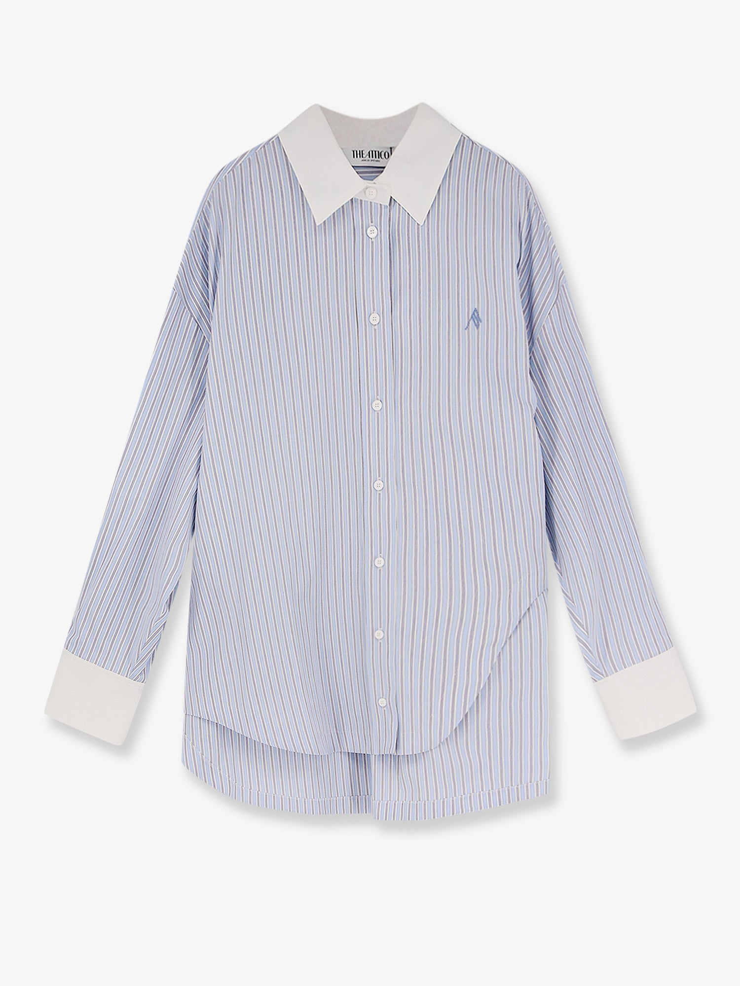 The Attico Women Oversize Striped Cotton Shirt THE ATTICO