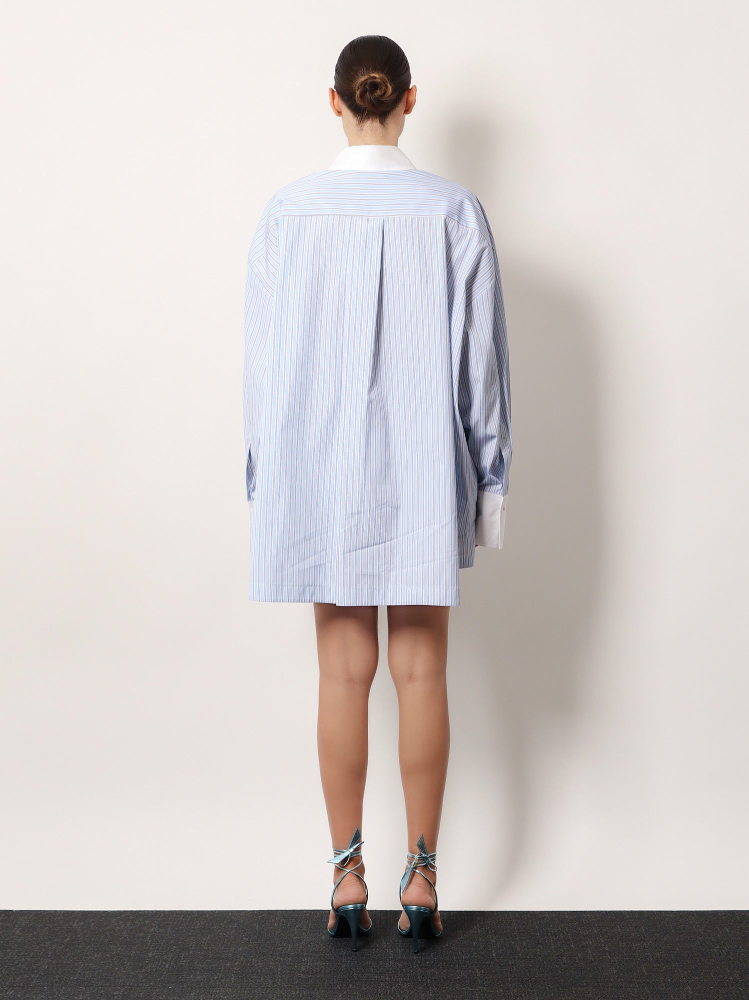 The Attico Women Oversize Striped Cotton Shirt THE ATTICO