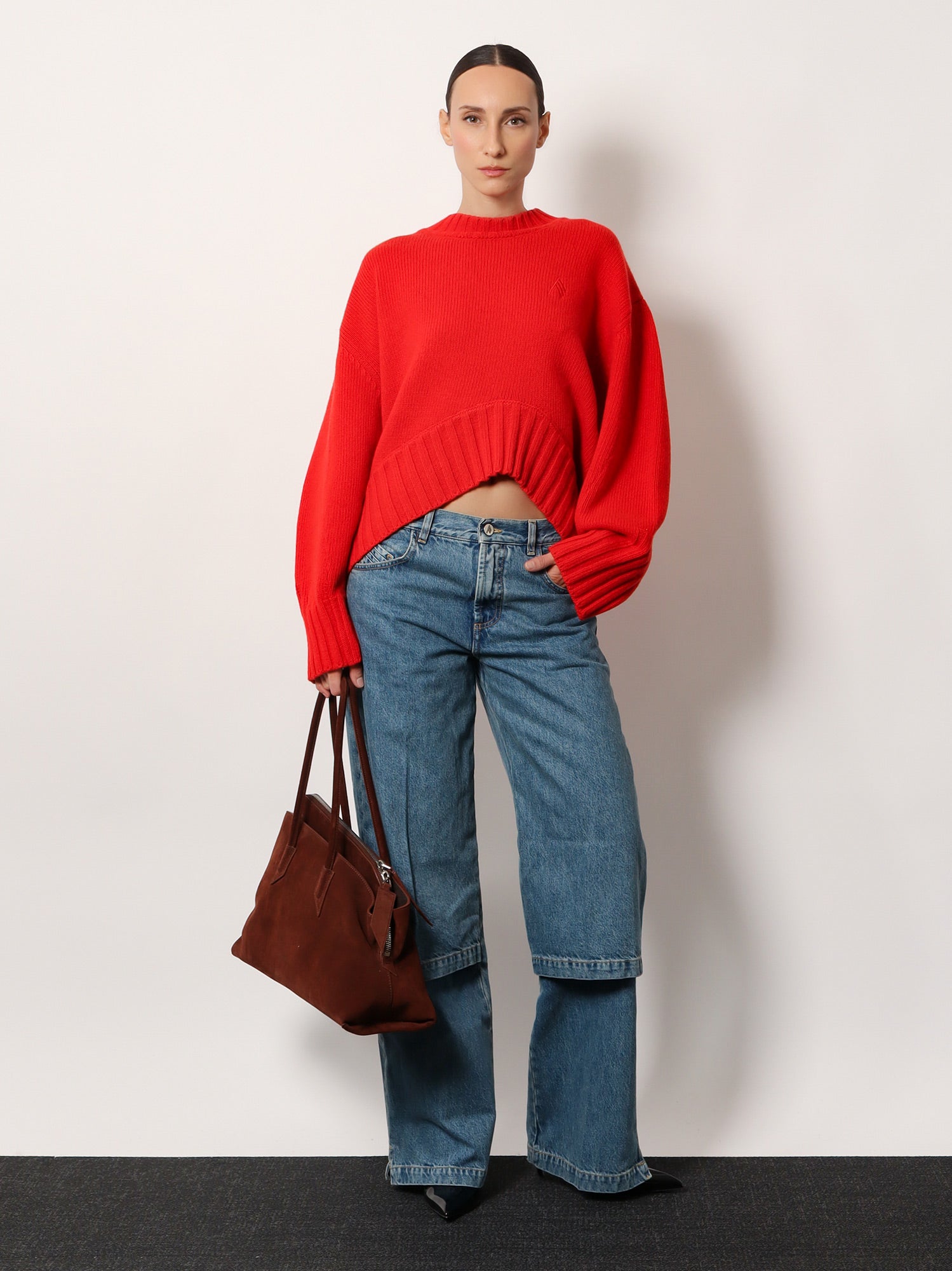The Attico Women Jeans With Logo Embroidery THE ATTICO