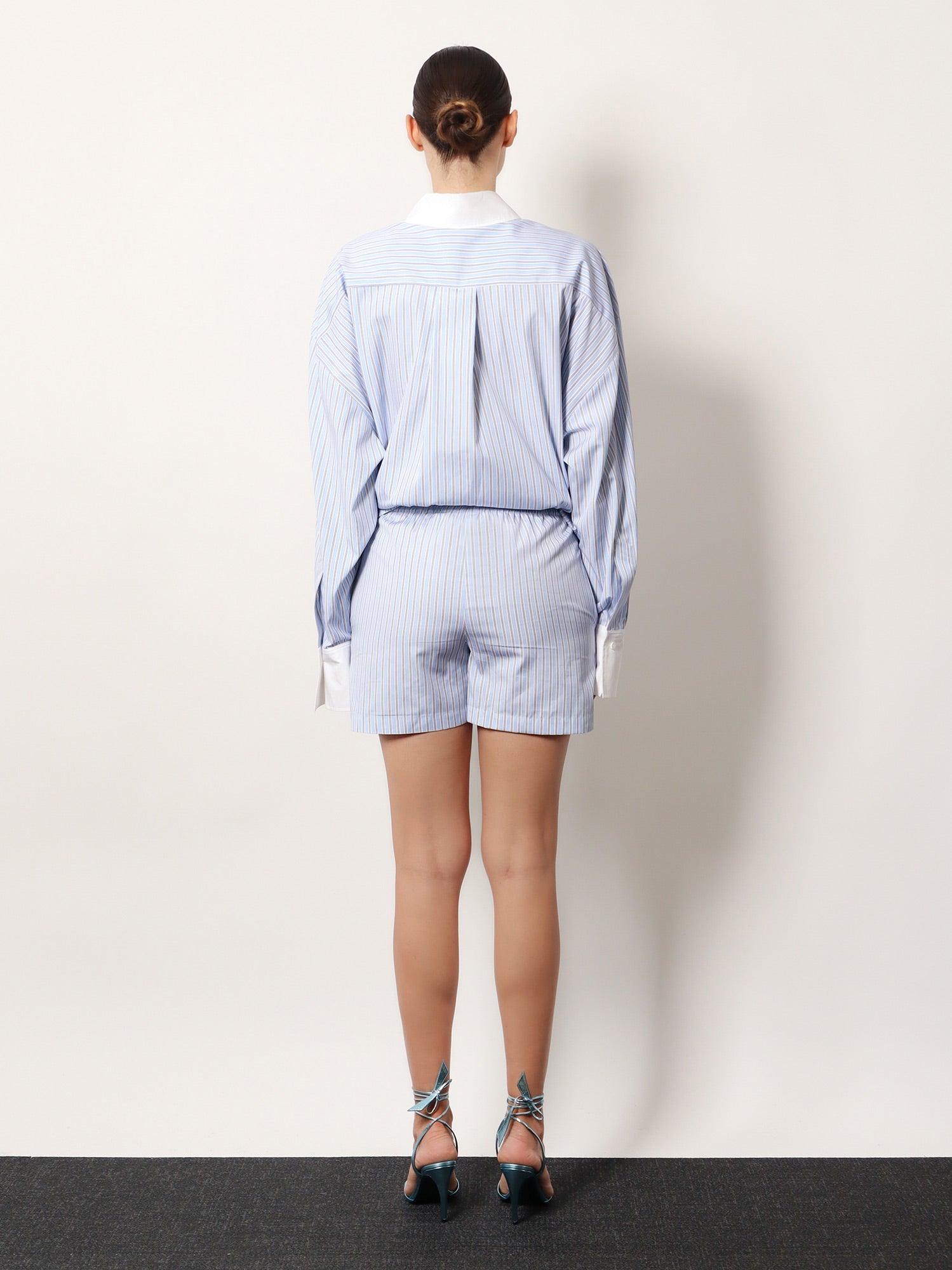 The Attico Women Striped Cotton Shorts THE ATTICO