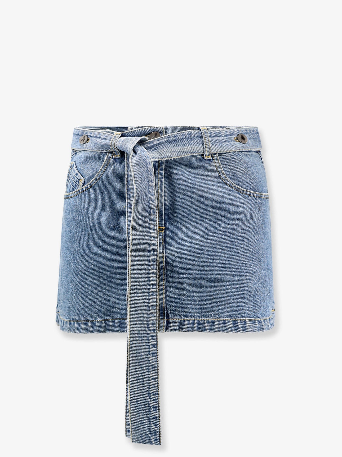 The Attico Women Denim Skirt With Belt THE ATTICO