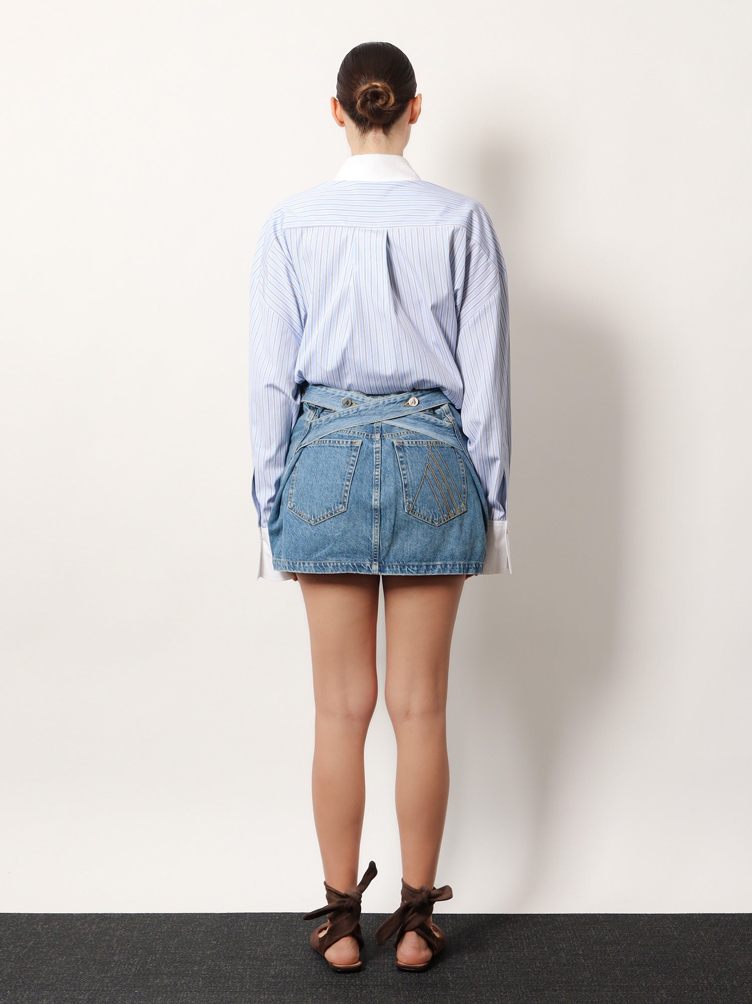 The Attico Women Denim Skirt With Belt THE ATTICO