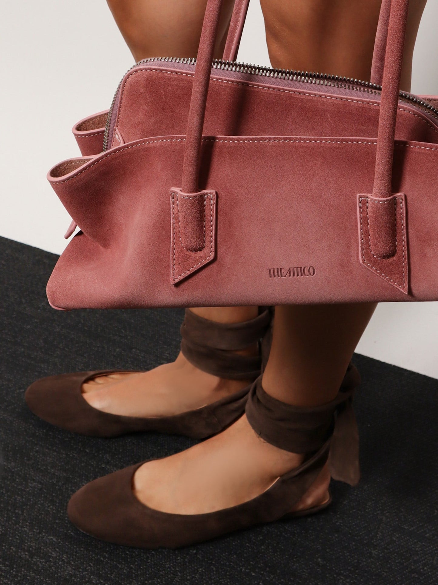 The Attico Women Cloe Suede Ballerinas THE ATTICO