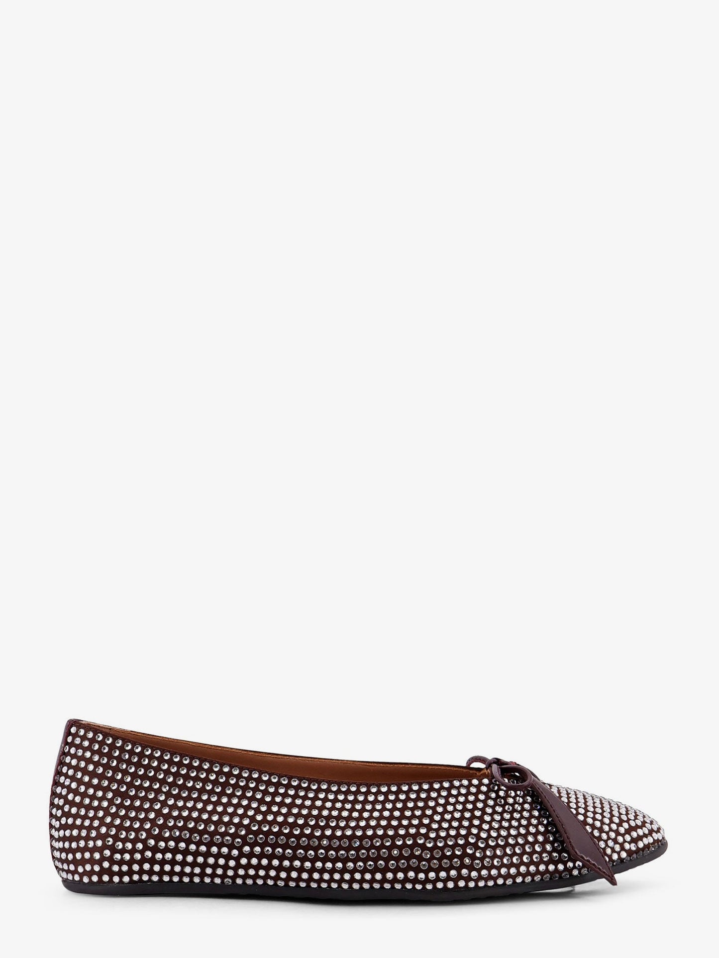 The Attico Women Kali Satin Ballerinas With All-Over Rhinestone Detail THE ATTICO