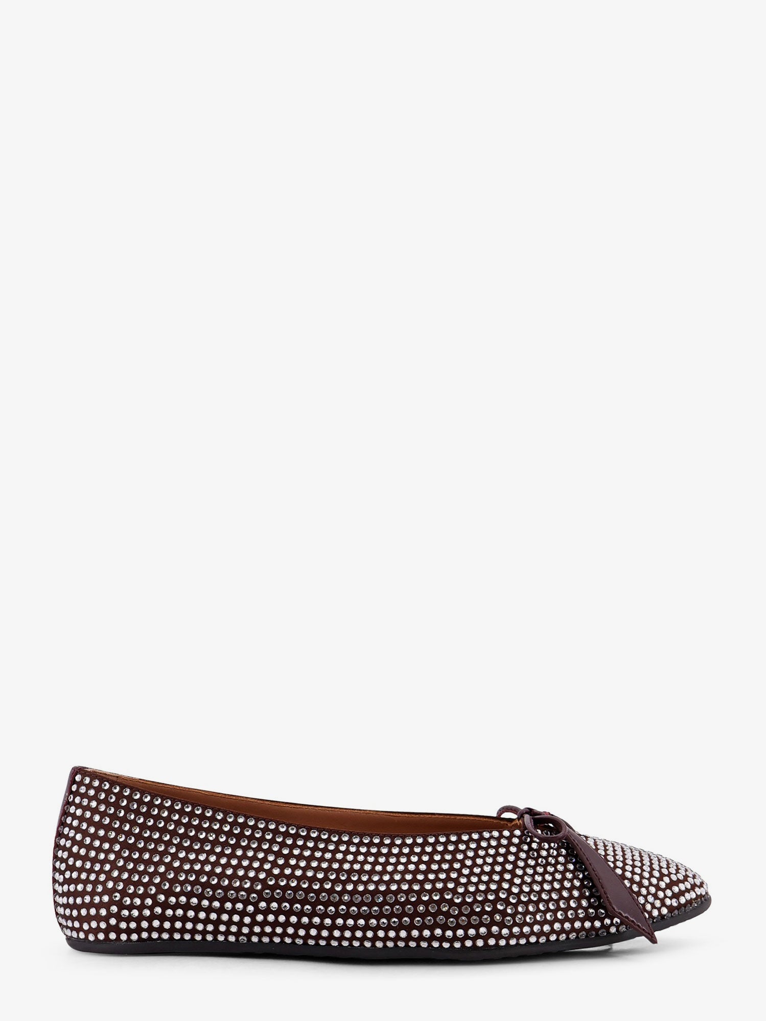 The Attico Women Kali Satin Ballerinas With All-Over Rhinestone Detail THE ATTICO