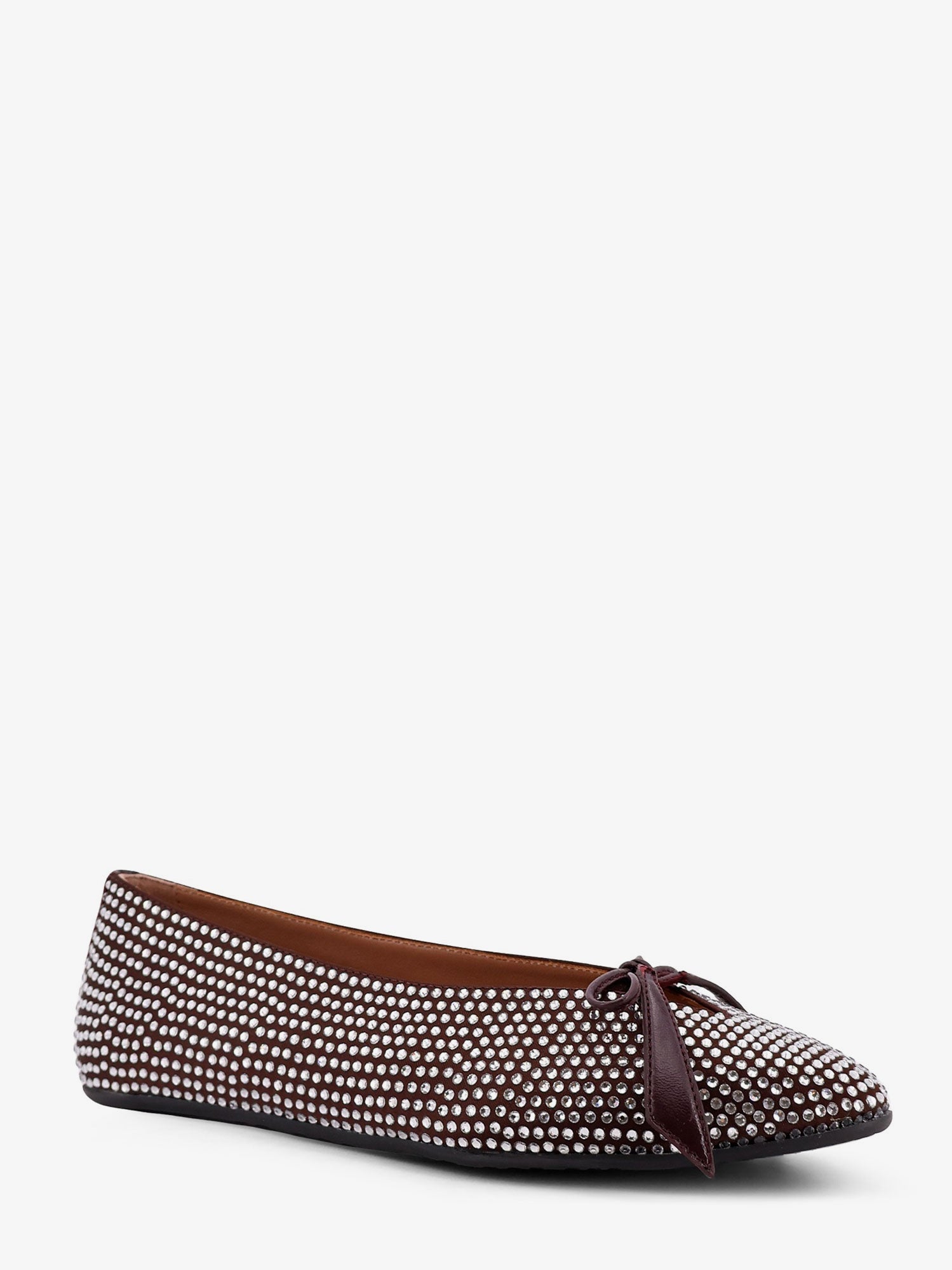 The Attico Women Kali Satin Ballerinas With All-Over Rhinestone Detail THE ATTICO