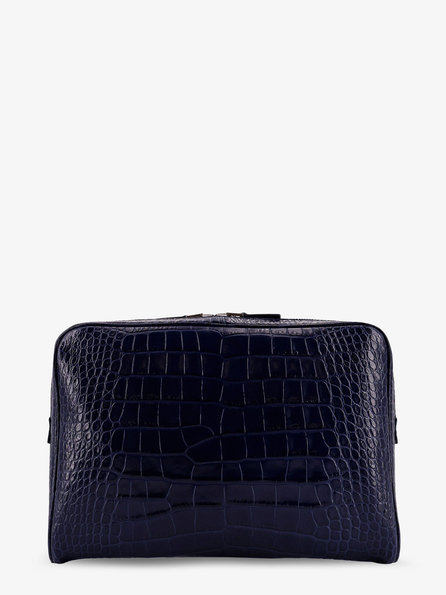 Tom Ford Men Croco Print Leather Laptop Pouch TOM FORD