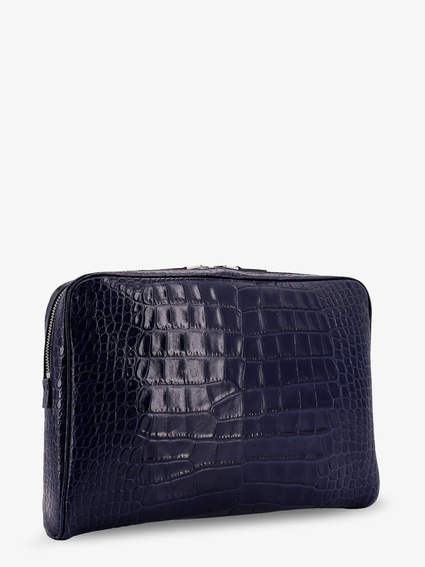 Tom Ford Men Croco Print Leather Laptop Pouch TOM FORD