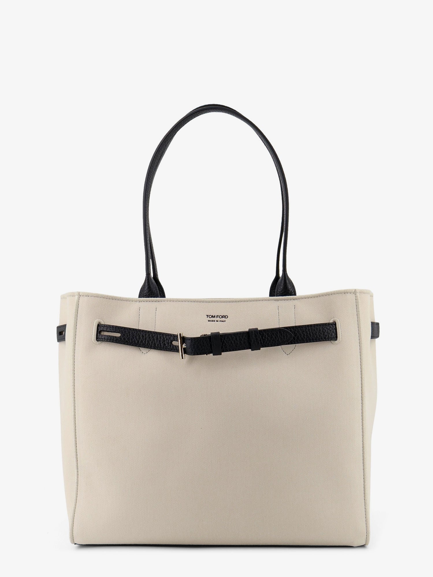 Tom Ford Women Canvas Shoulder Bag With Engraved Logo On The Front TOM FORD