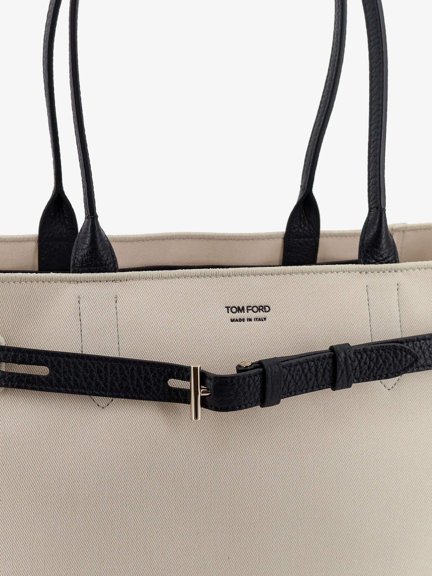 Tom Ford Women Canvas Shoulder Bag With Engraved Logo On The Front TOM FORD