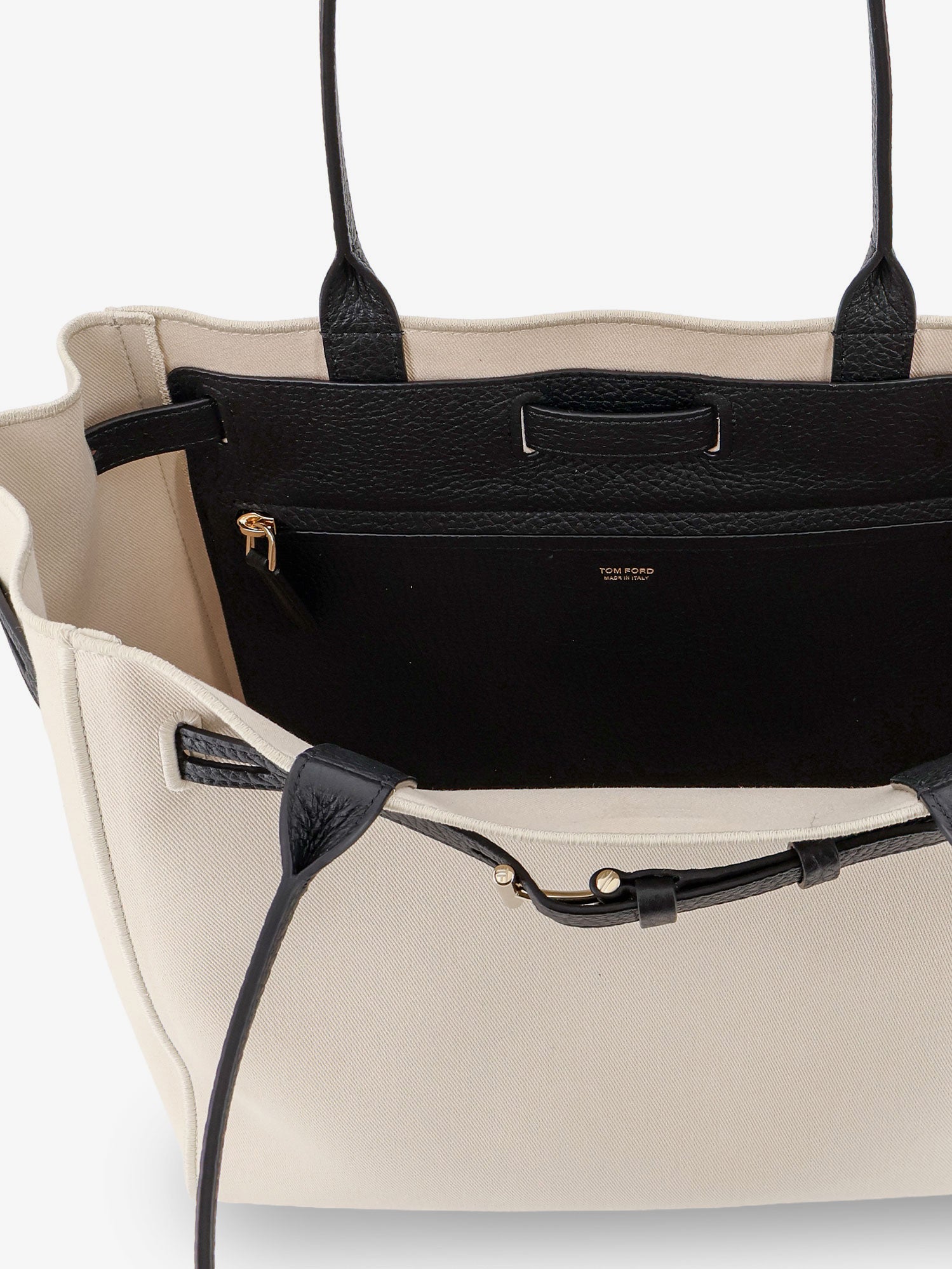 Tom Ford Women Canvas Shoulder Bag With Engraved Logo On The Front TOM FORD