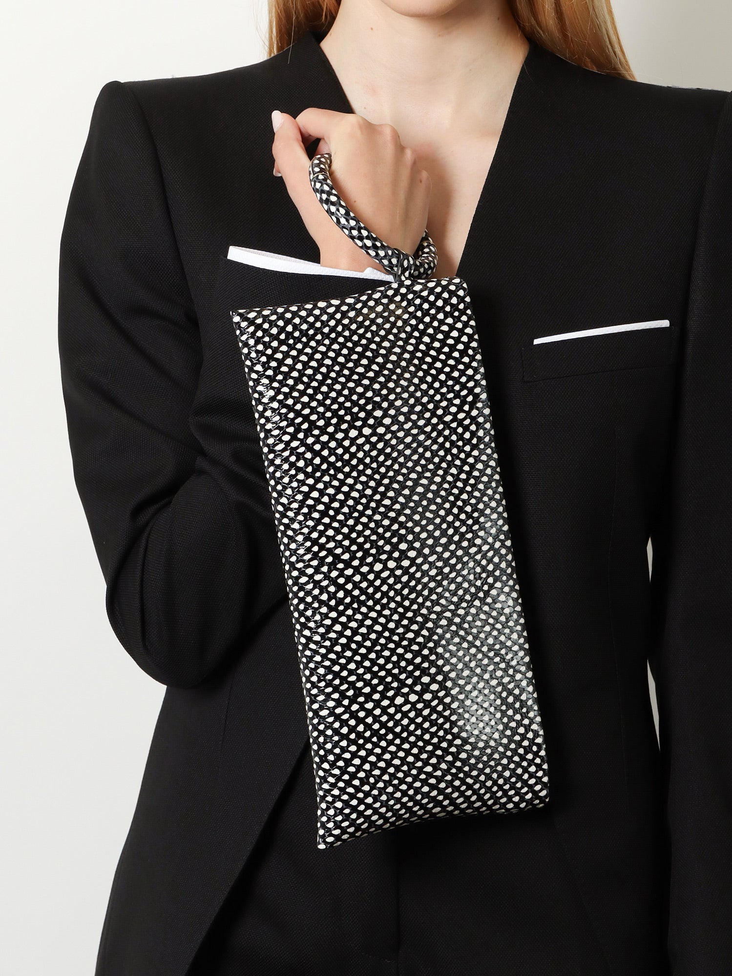 Tom Ford Women Aura Leather Clutch Bag With Snake Motif TOM FORD