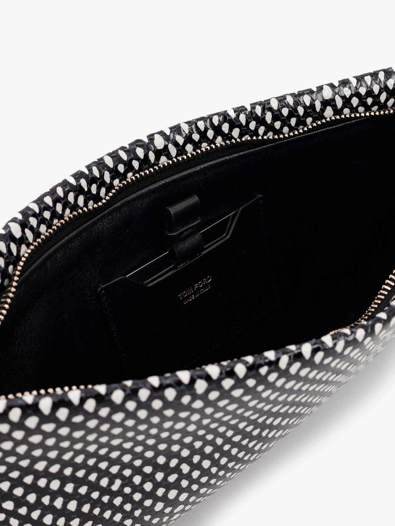 Tom Ford Women Aura Leather Clutch Bag With Snake Motif TOM FORD