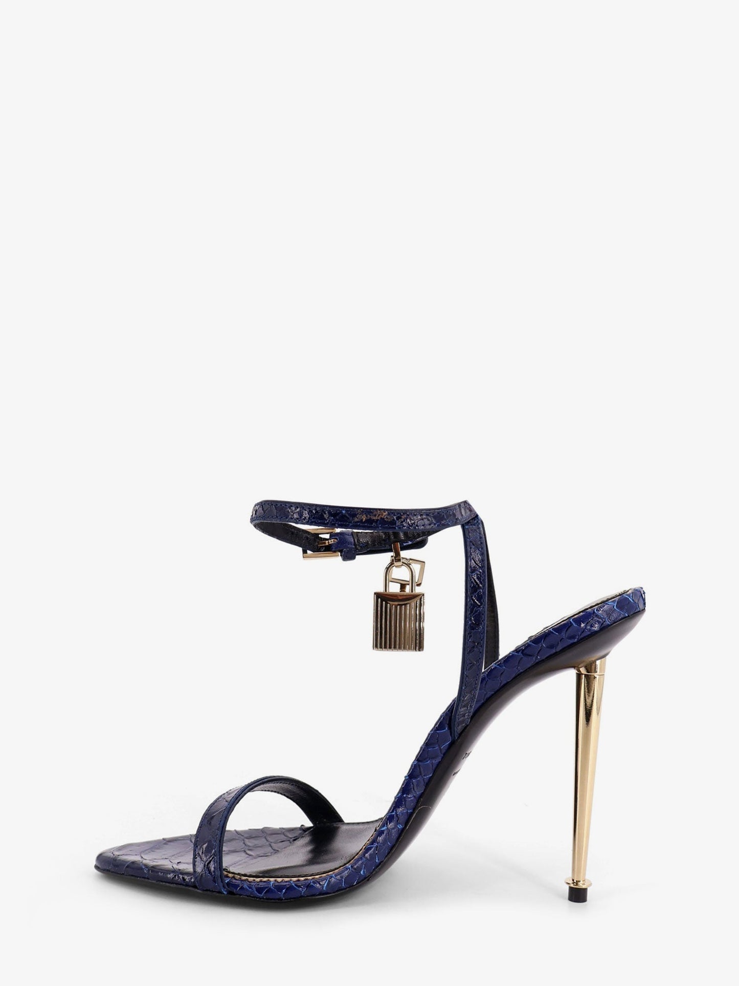 Tom Ford Women Laminated Leather Sandals With Iconic Padlock TOM FORD