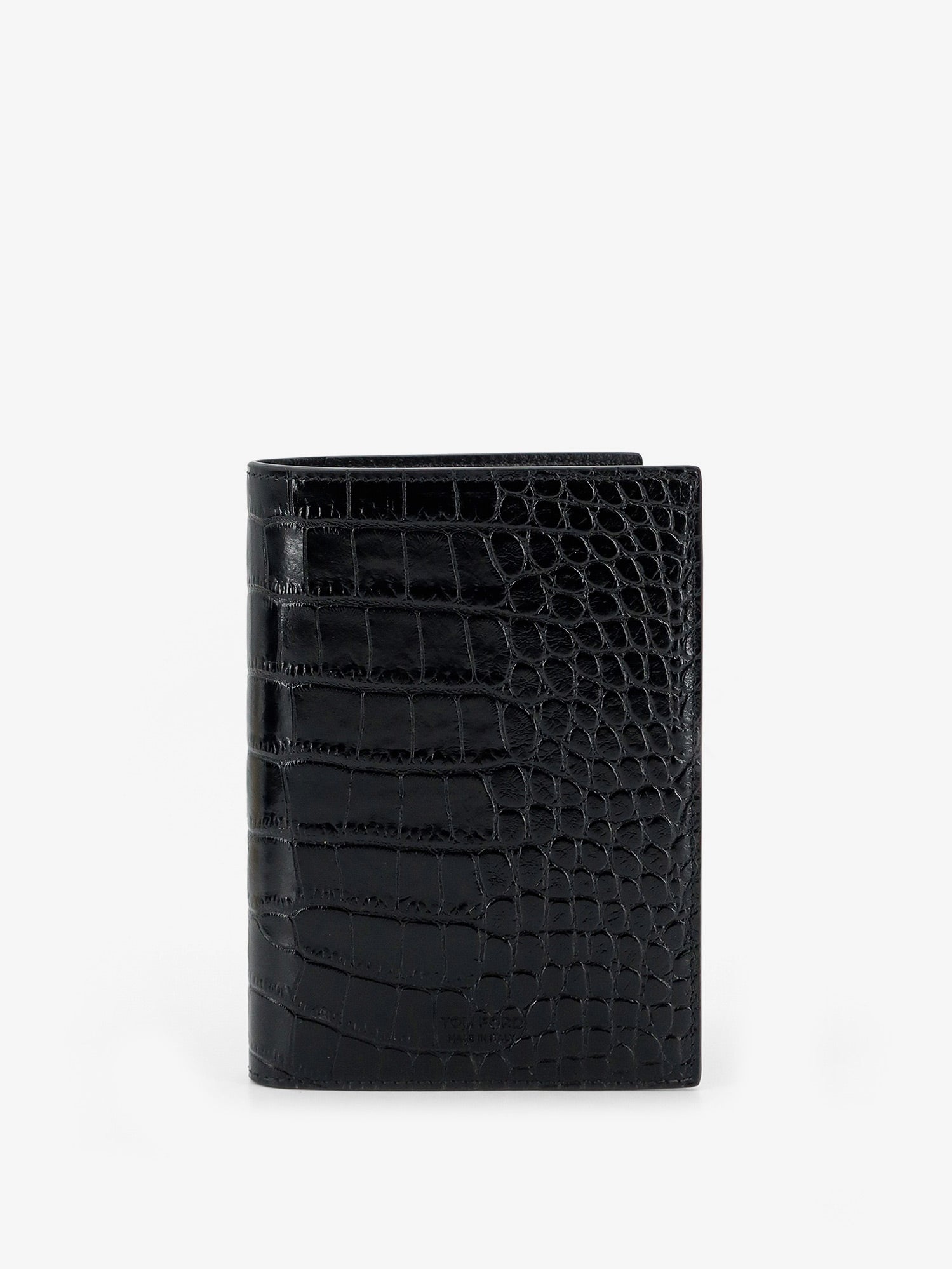 Tom Ford Men Leather Wallet With Crocodile Print TOM FORD