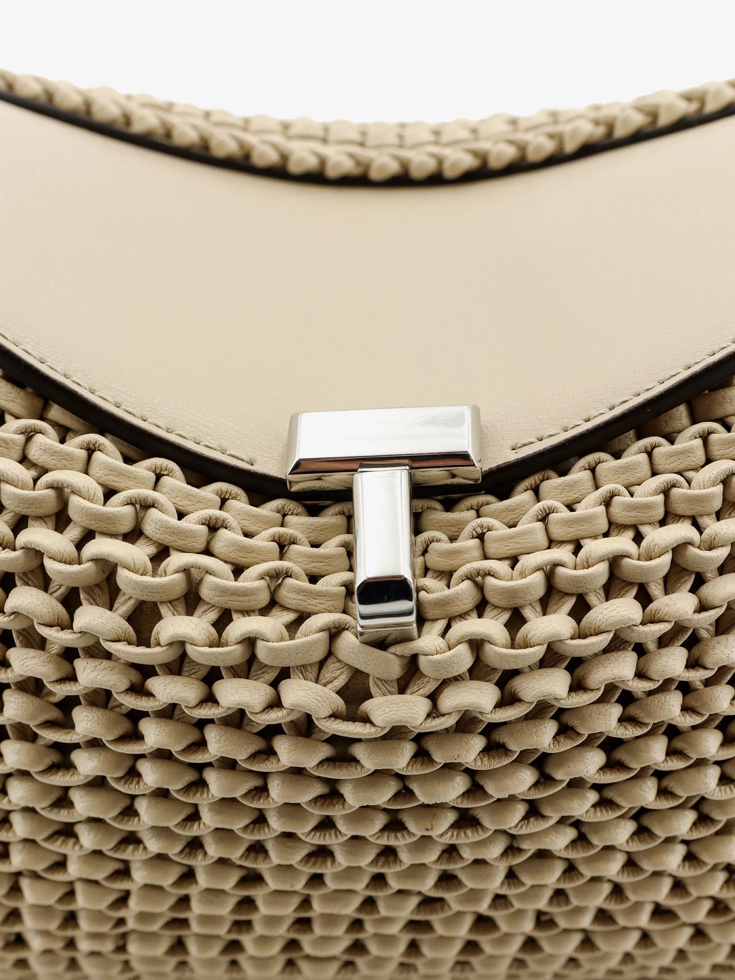 Toteme Women T-Lock Woven Leather Clutch TOTEME