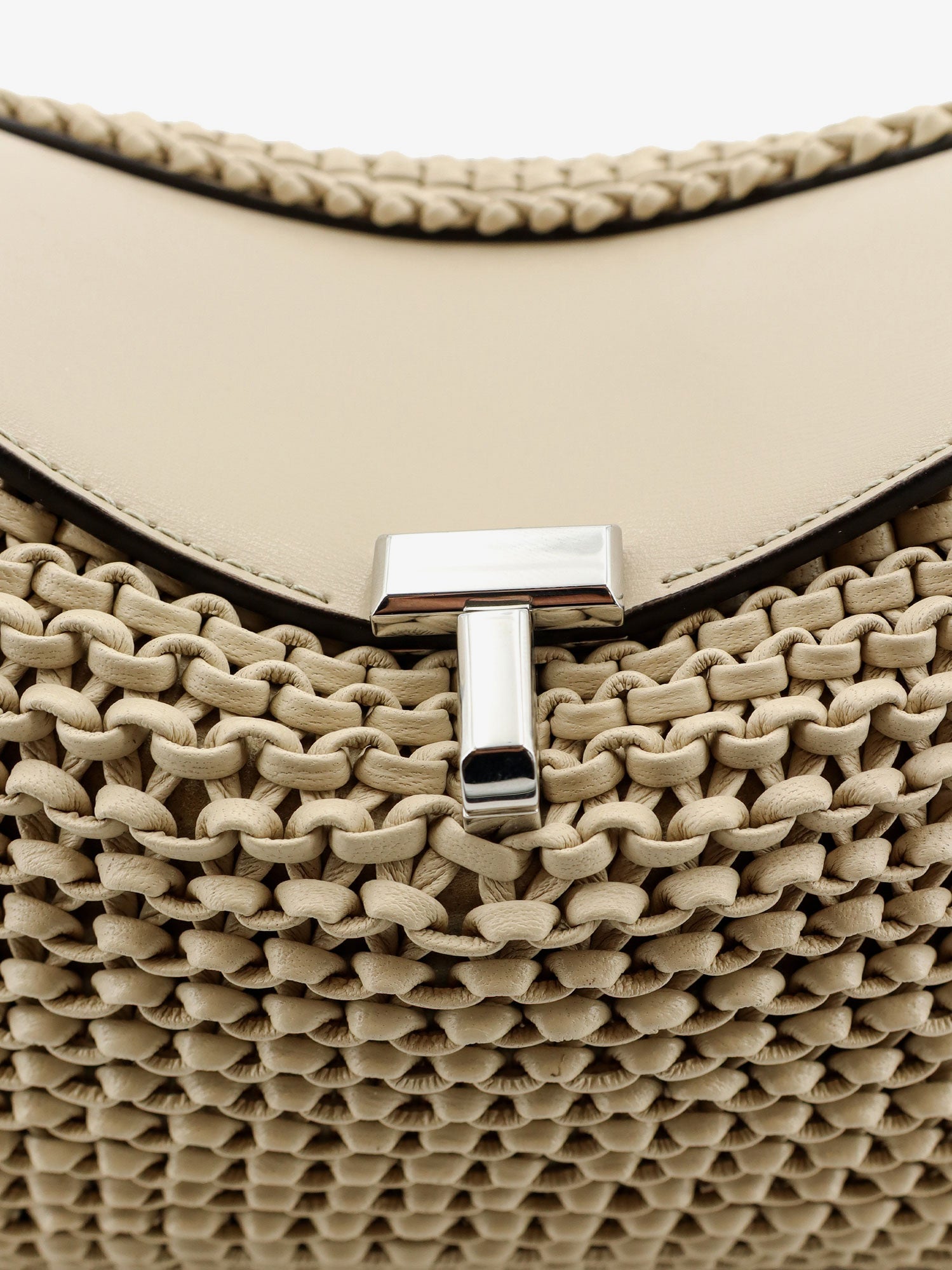 Toteme Women T-Lock Woven Leather Clutch TOTEME