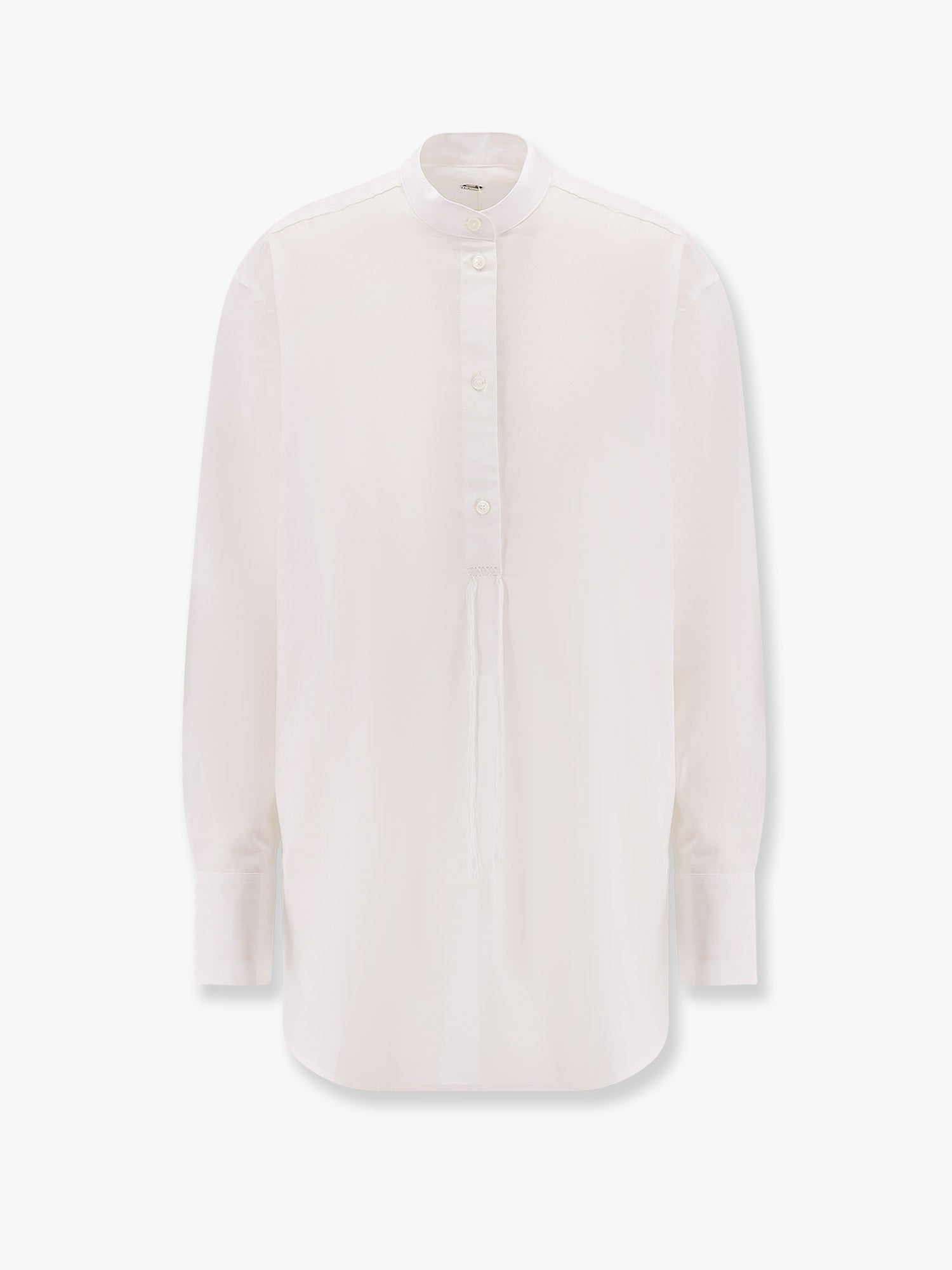 Toteme Women Stand Collar Organic Cotton Shirt TOTEME
